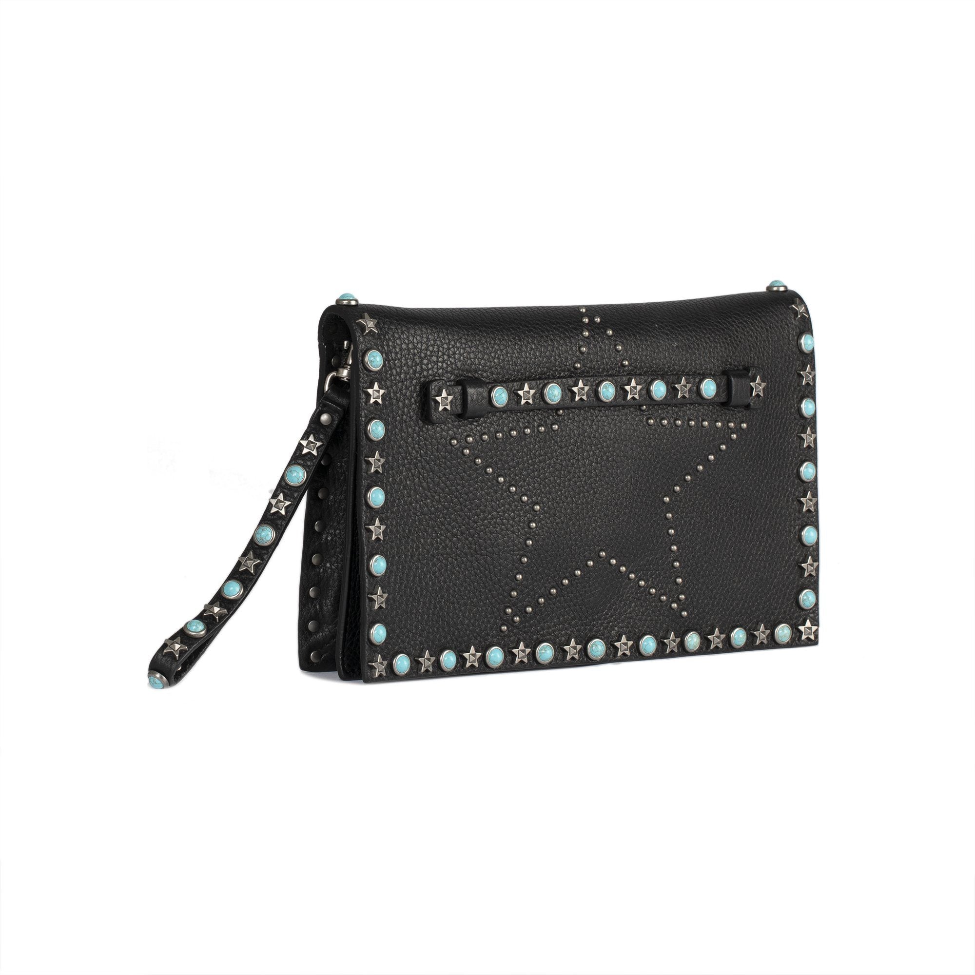 Valentino Star-Studded Wristlet Clutch