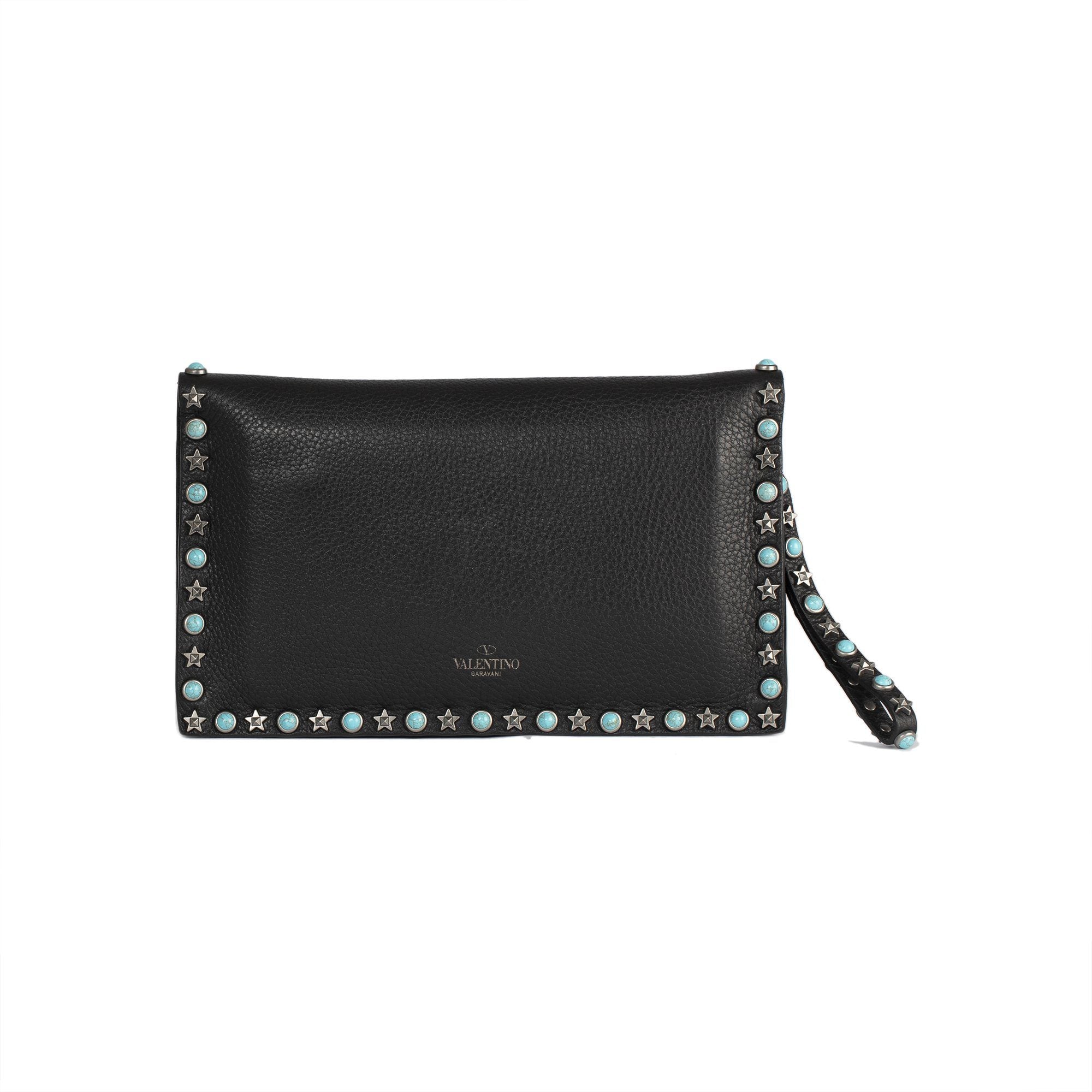 Valentino Star-Studded Wristlet Clutch