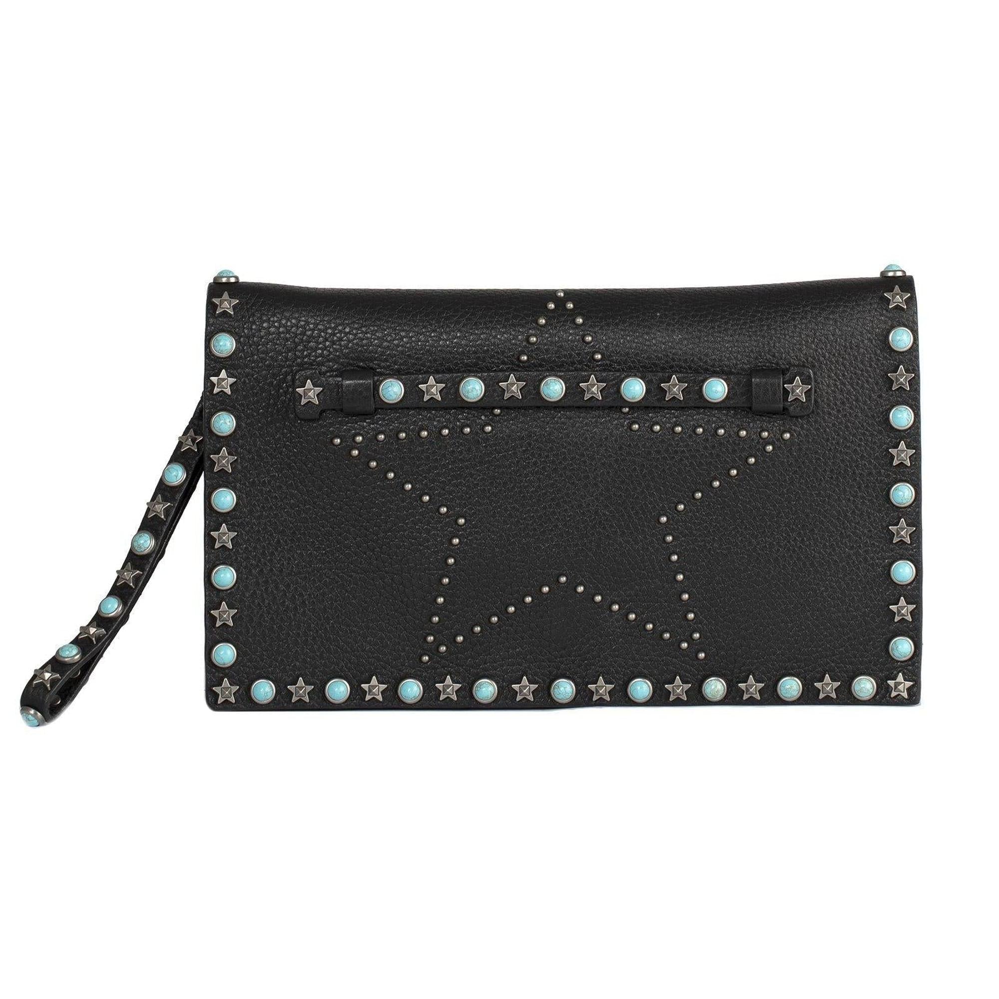 Valentino Star-Studded Wristlet Clutch