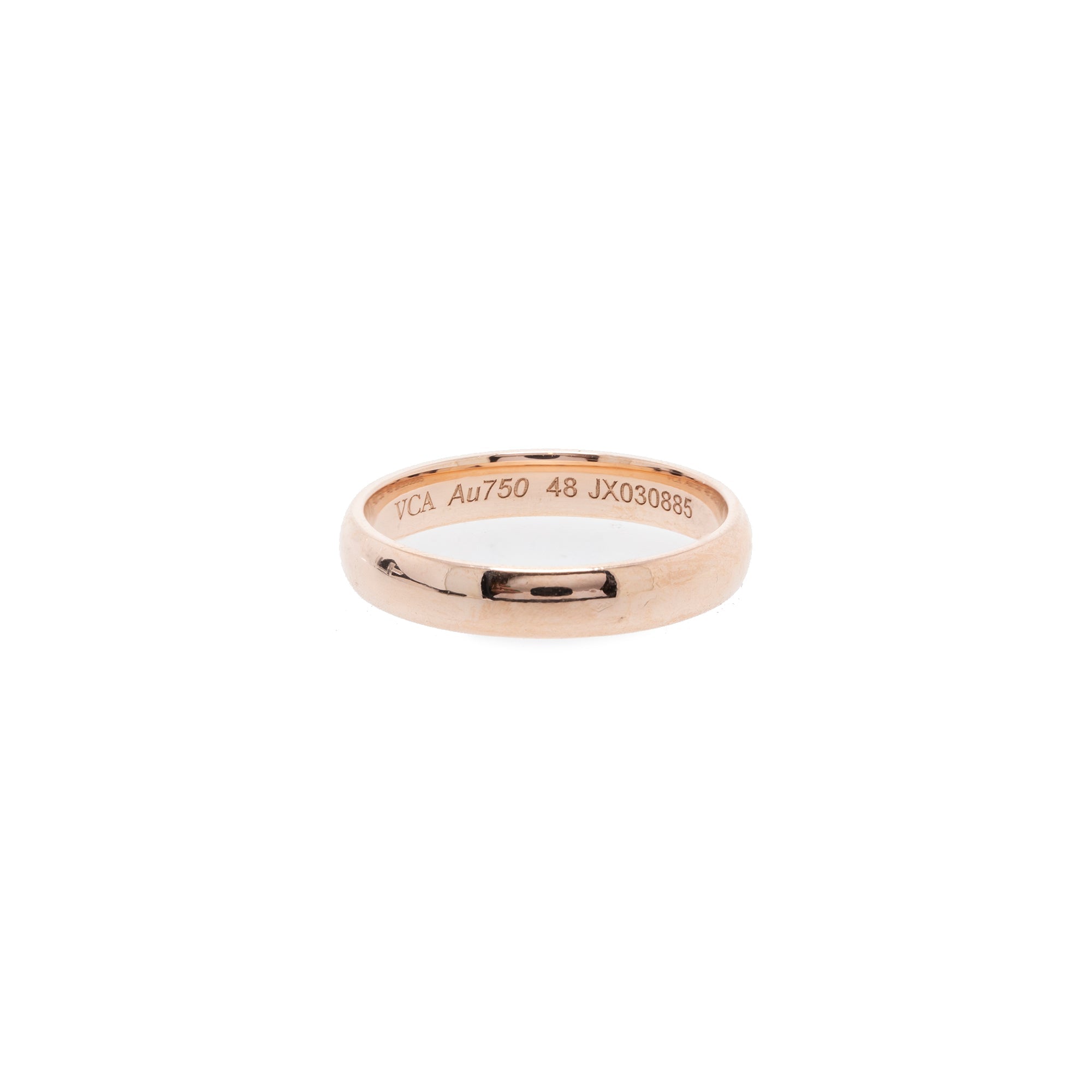 Van Cleef & Arpels 18k Rose Gold Tendrement Wedding Band Ring