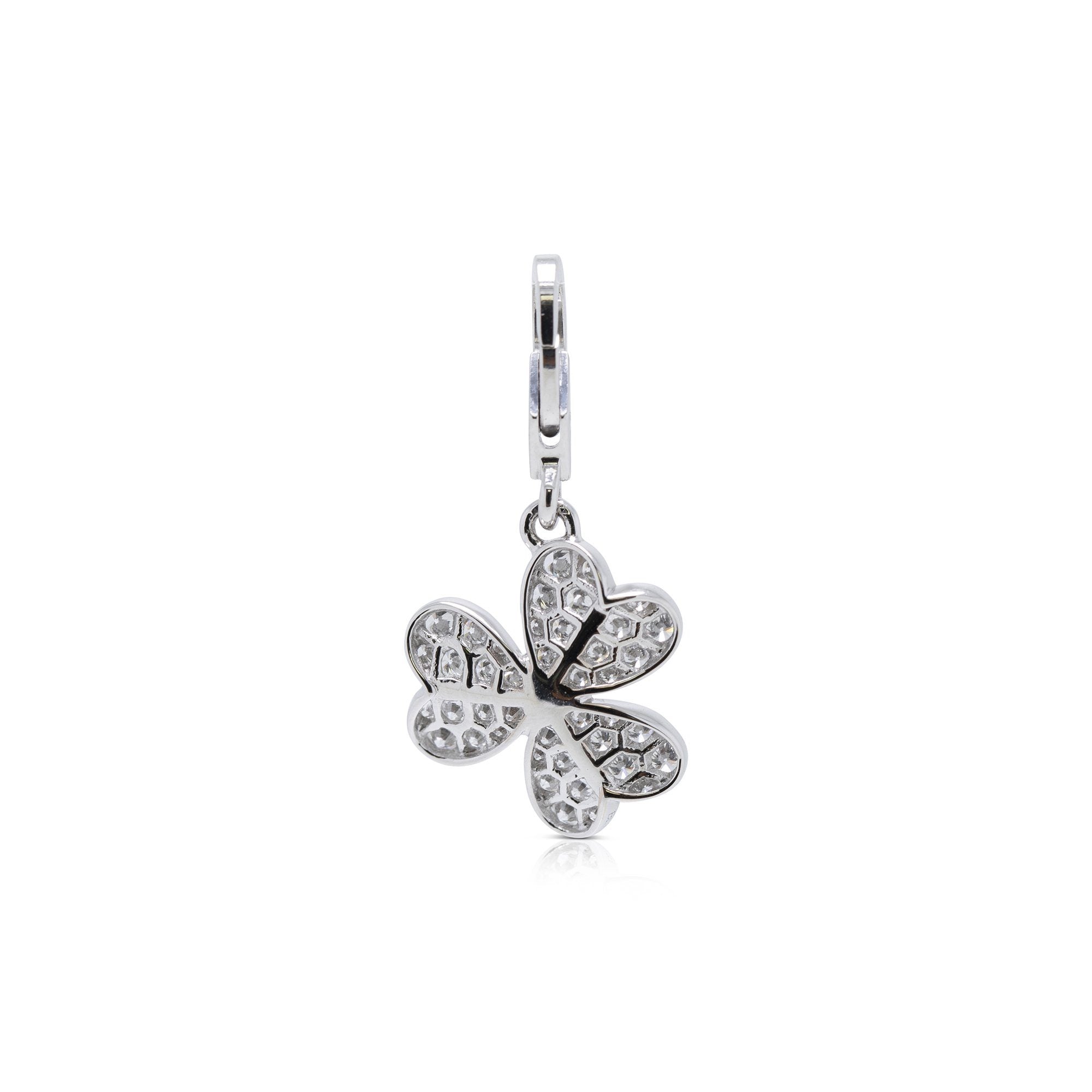 Van Cleef & Arpels 18k White Gold Frivole Diamond Charm Pendant