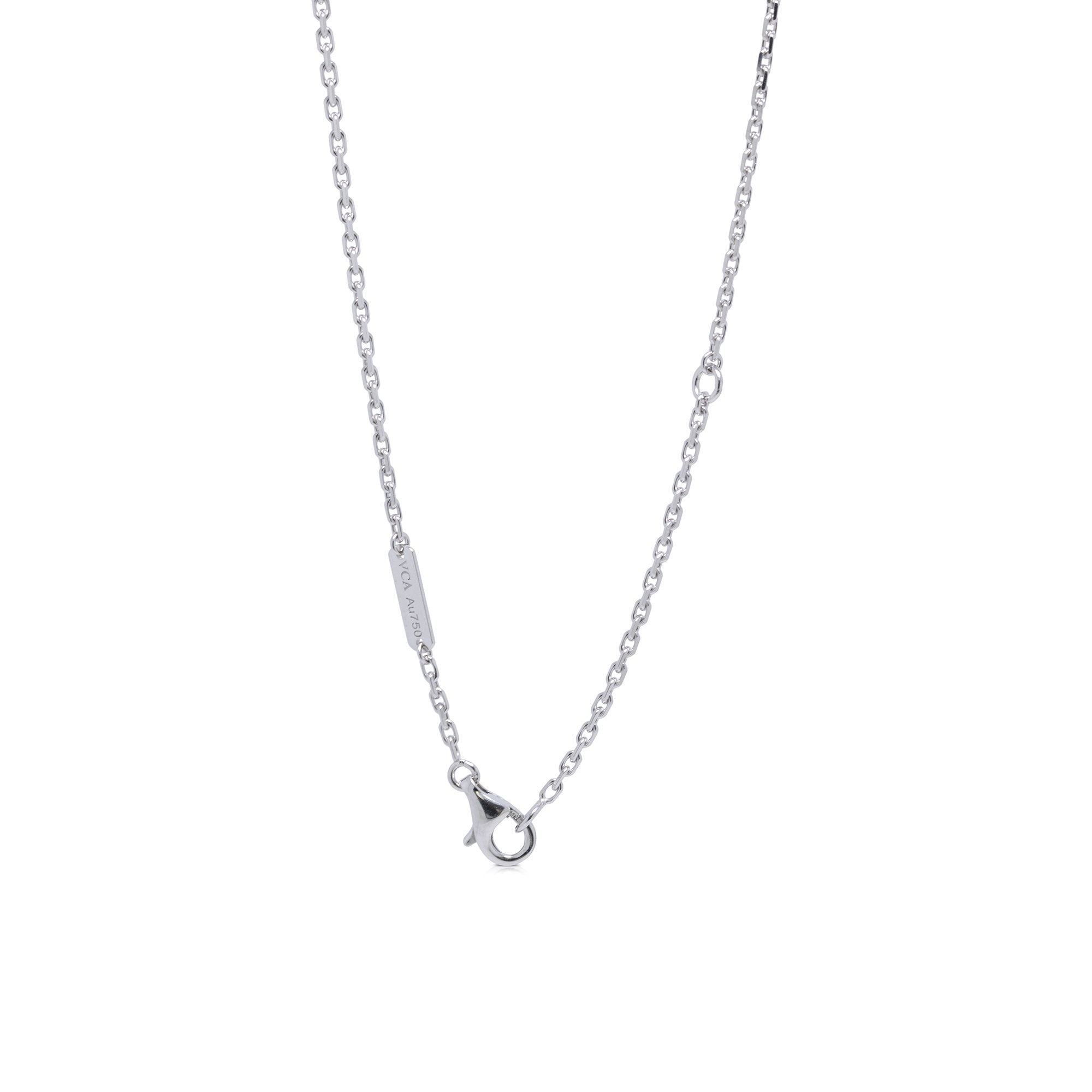 Van Cleef & Arpels 18k White Gold Magic Alhambra Pendant Necklace
