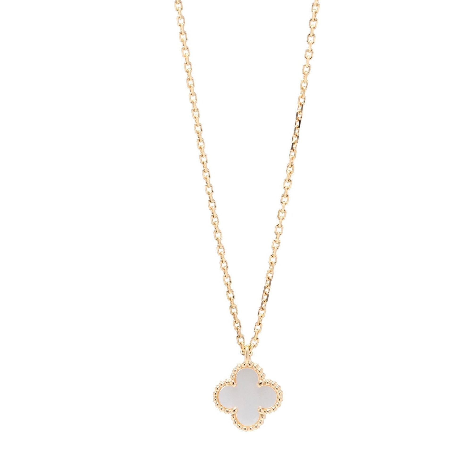Van Cleef & Arpels Mother of Pearl Sweet Alhambra Pendant Necklace