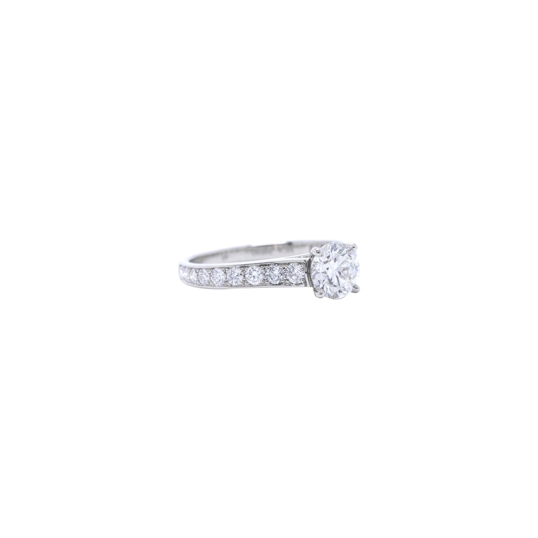 Van Cleef & Arpels Romance Solitaire 0.71 ct. Diamond Engagement Ring w/ GIA Report & Box