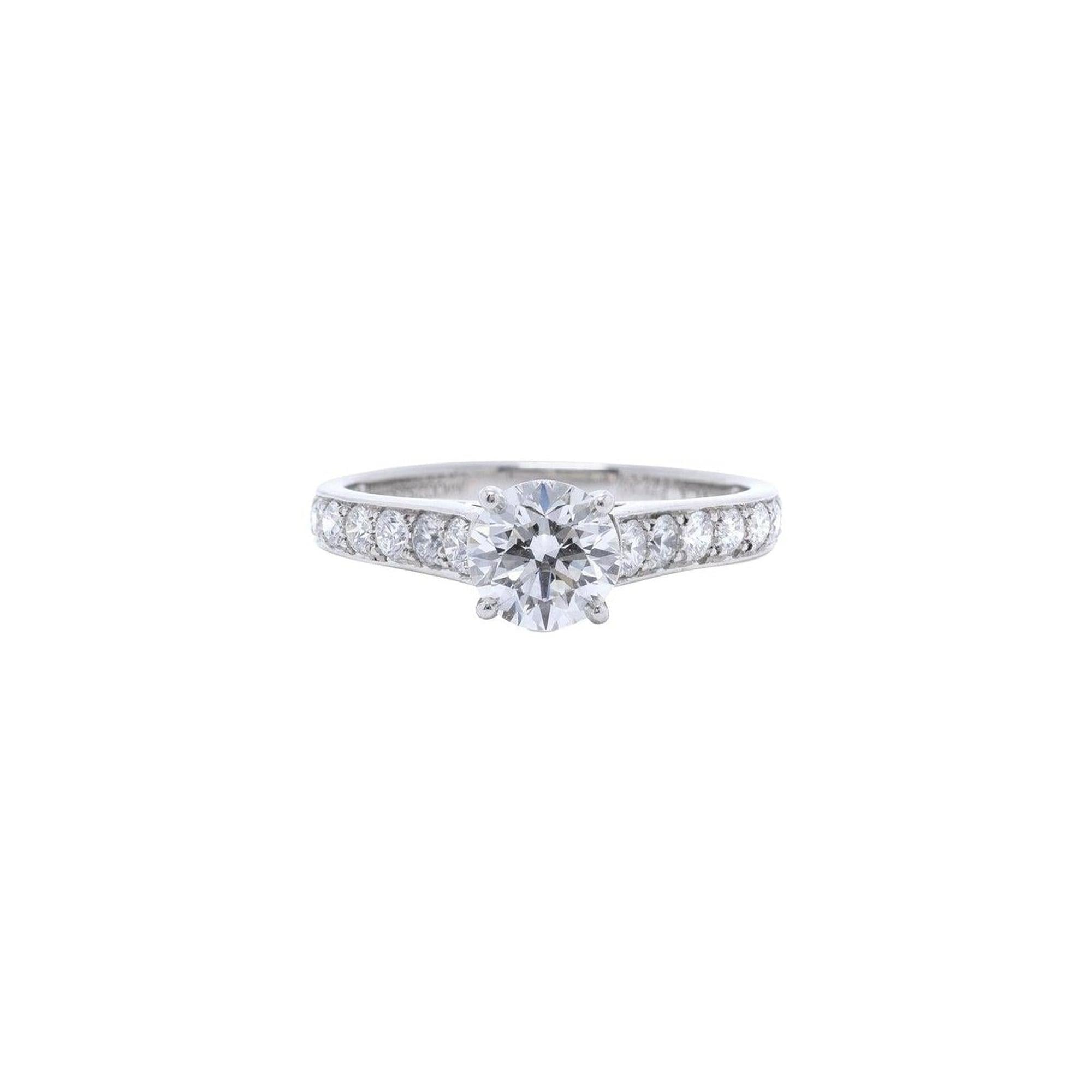 Van Cleef & Arpels Romance Solitaire 0.71 ct. Diamond Engagement Ring w/ GIA Report & Box