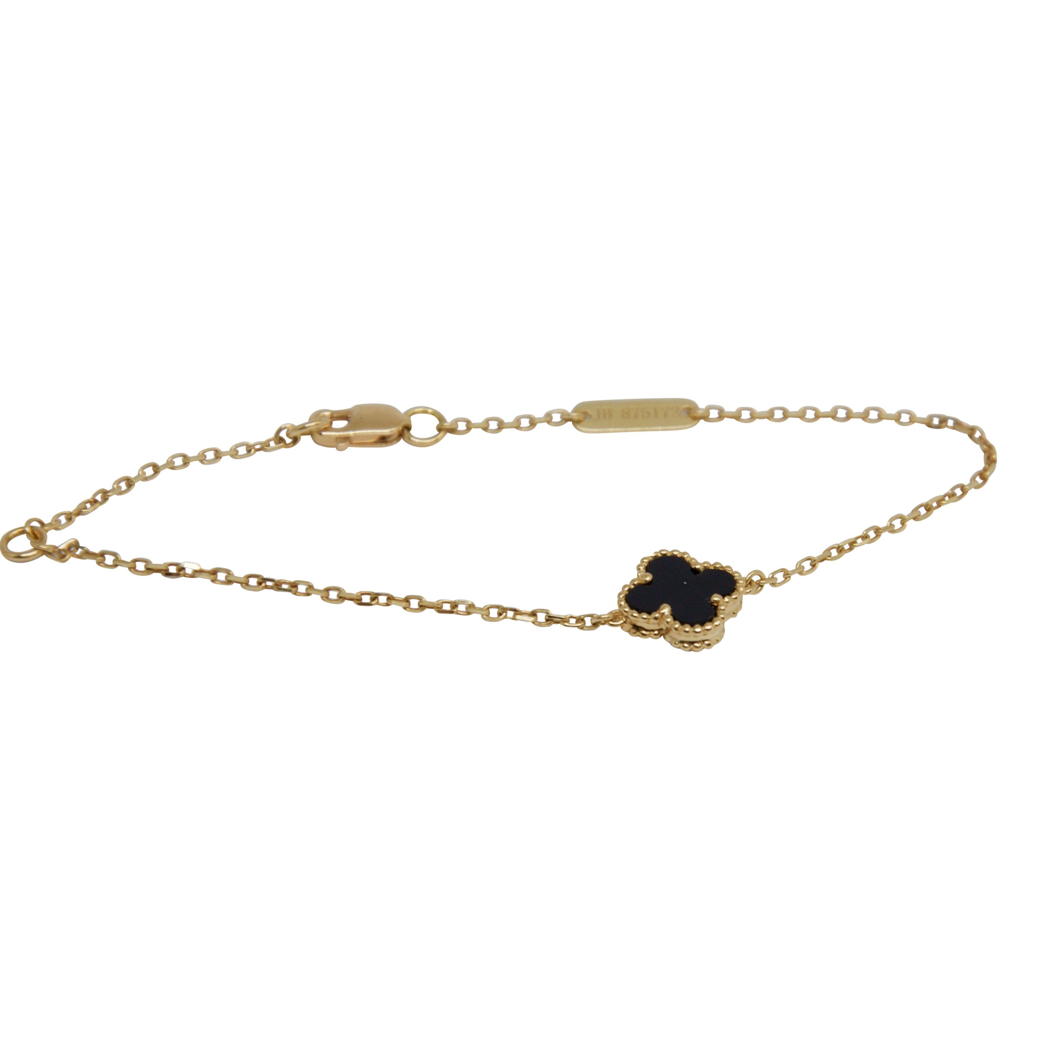 Van Cleef & Arpels Sweet Alhambra Bracelet with Black Onyx