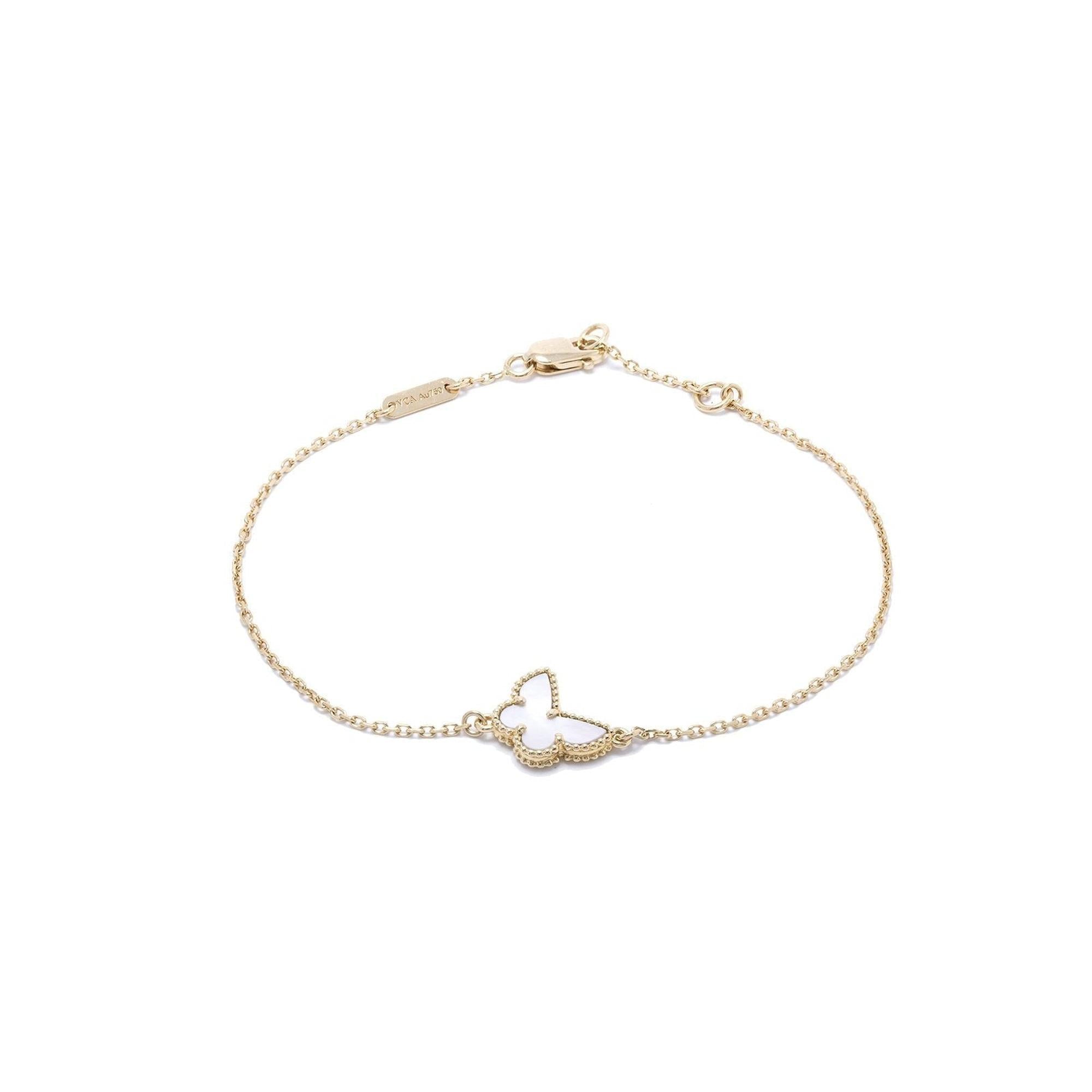 Van Cleef & Arpels Sweet Alhambra Mother of Pearl Butterfly Bracelet