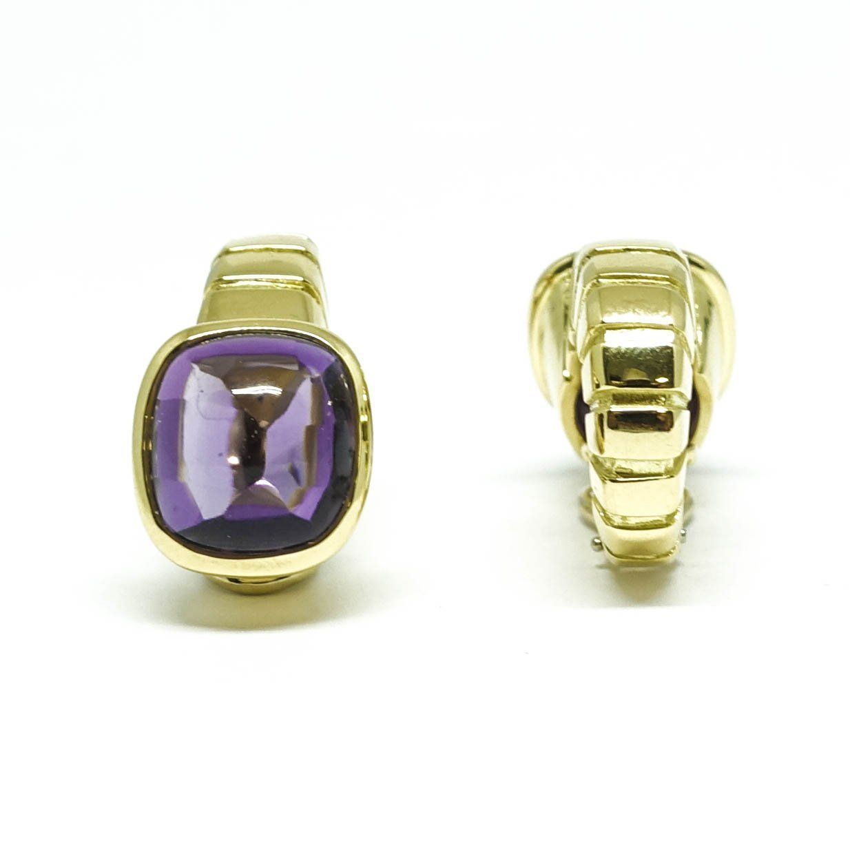 Van Cleef & Arpels Vintage Cabochon Amethyst Clip On Earrings