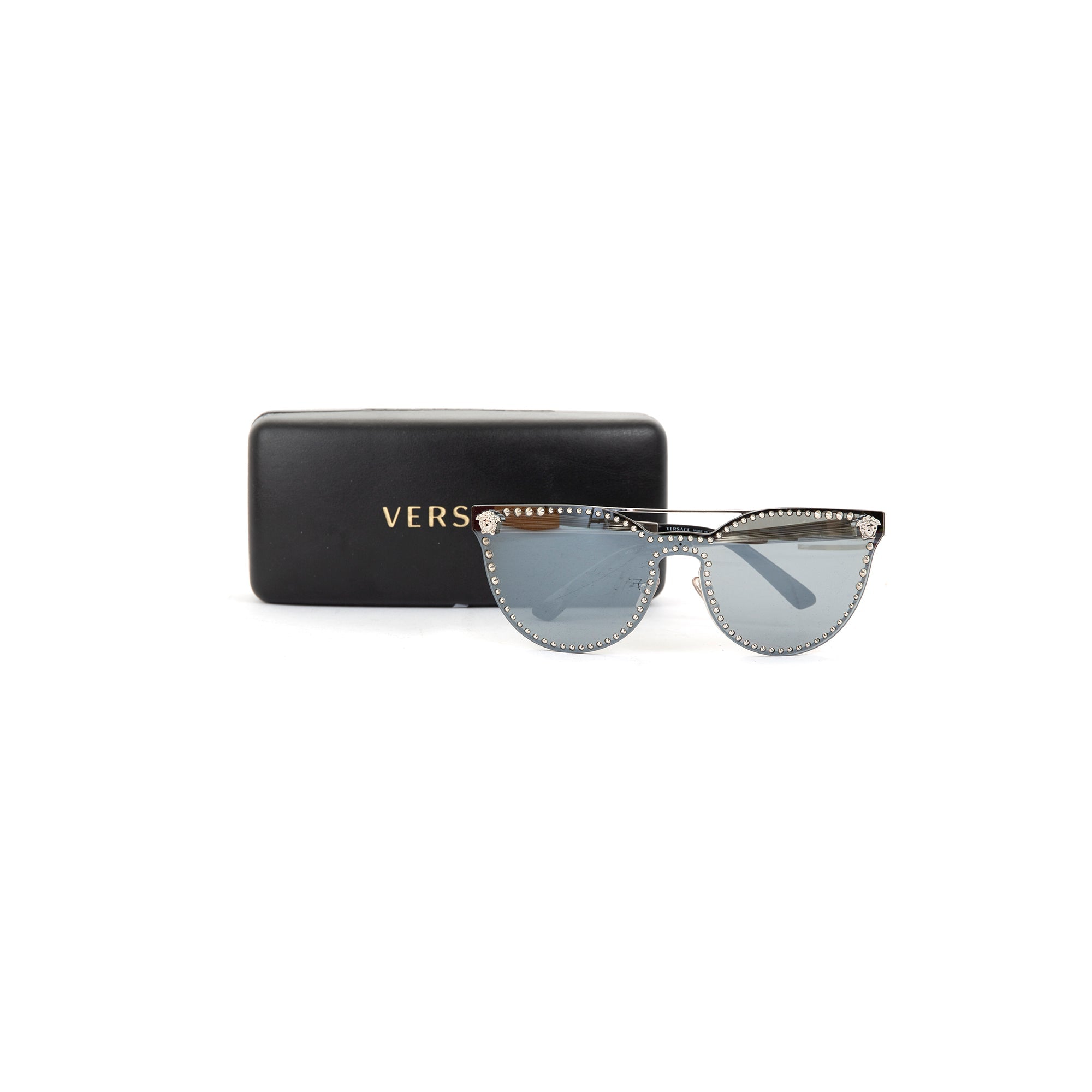 Versace 2177 Medusa Studded Sunglasses w/ Case