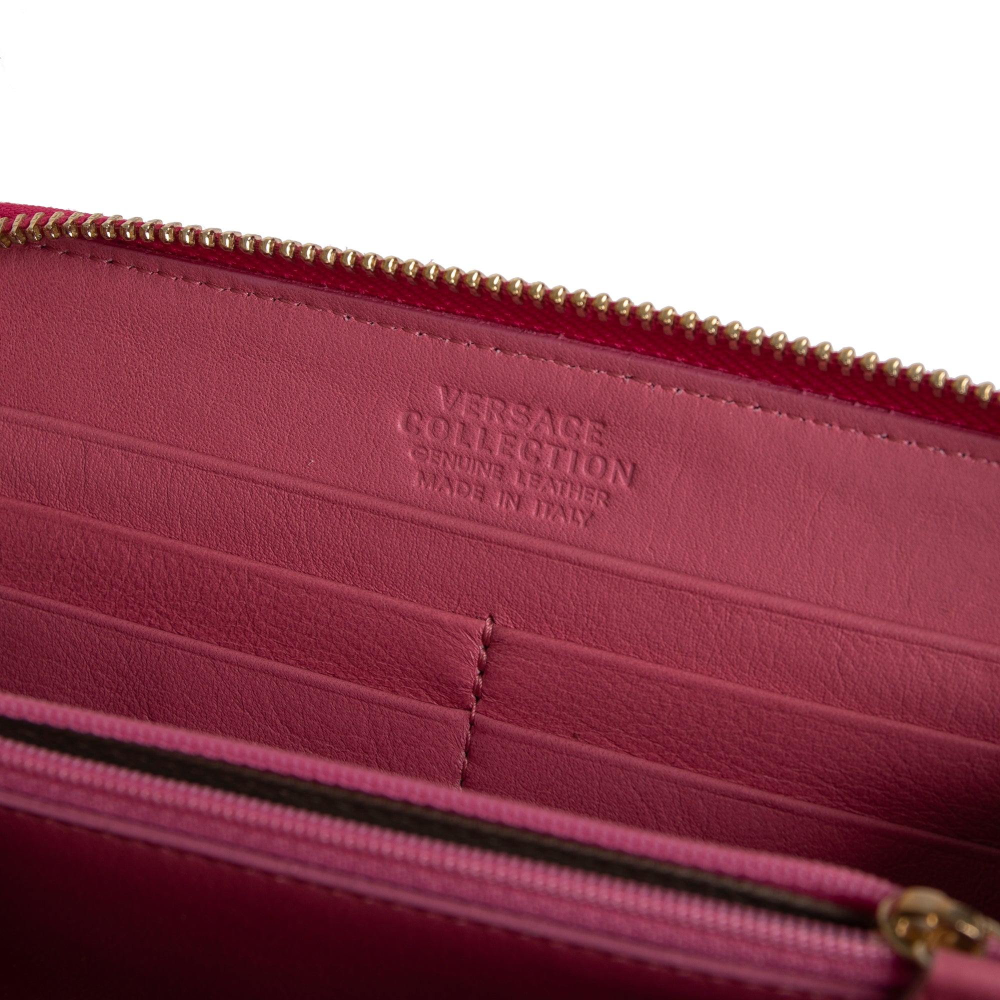 Versace Collection Snake Embossed Leather Continental Wallet w/ Box