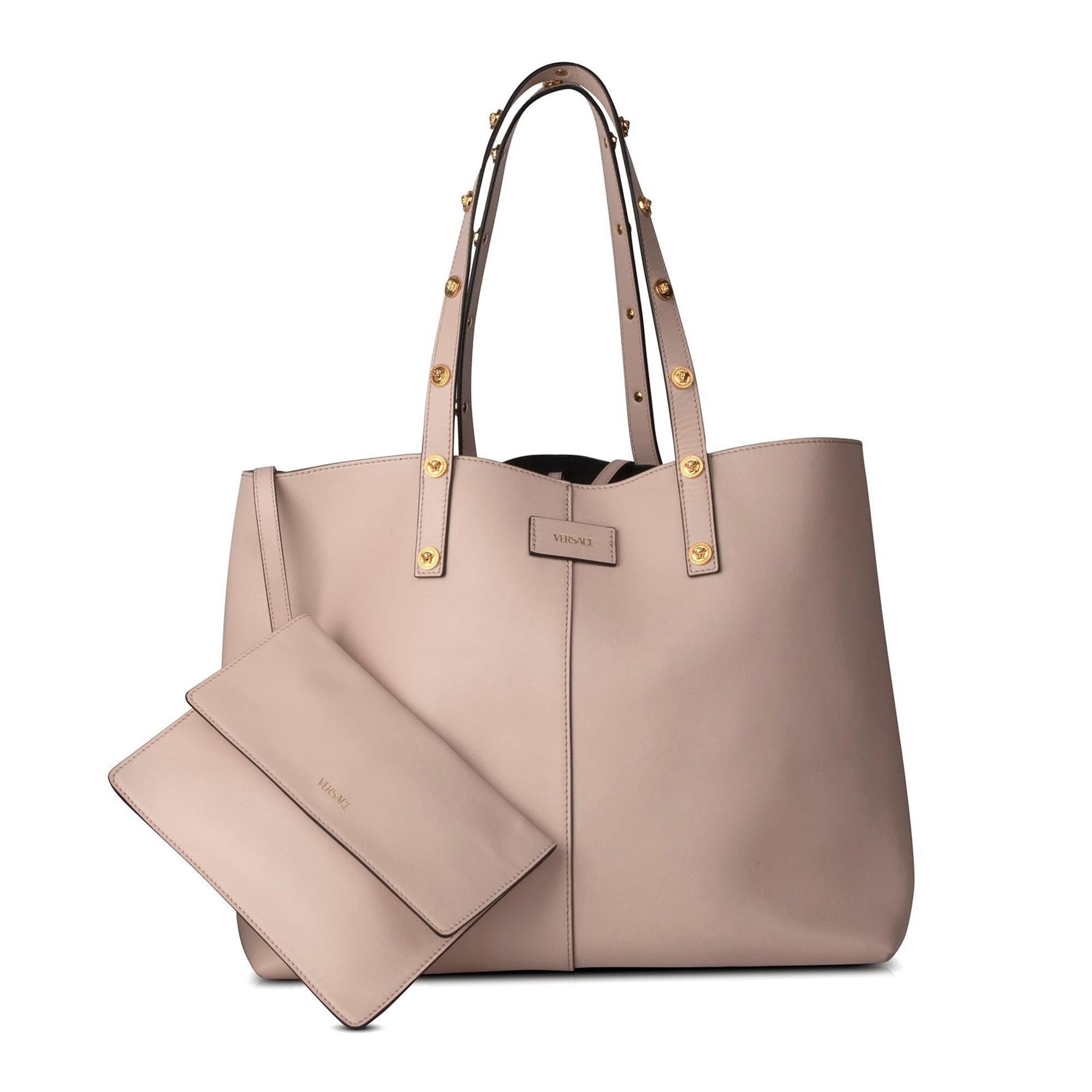 Versace Large Palazzo Leather Tote w/ Pouch