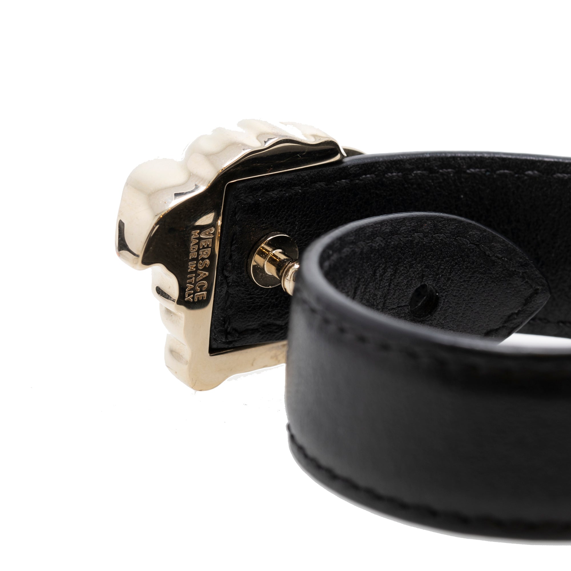 Versace Leather Medusa Bracelet