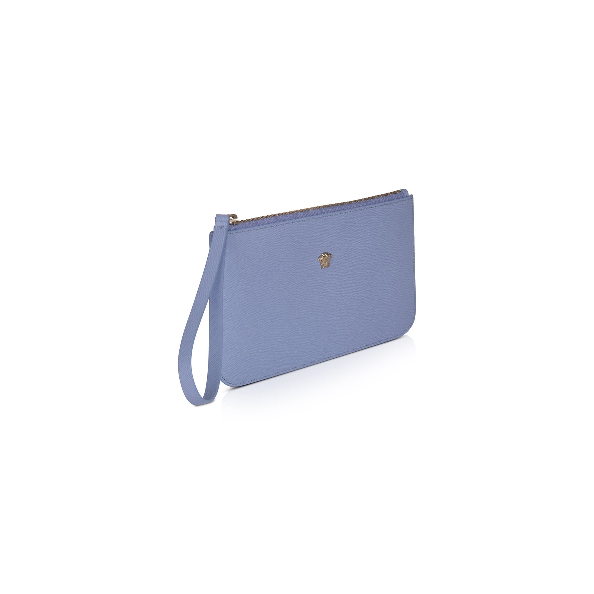 Versace Small Medusa Leather Wristlet Pouch