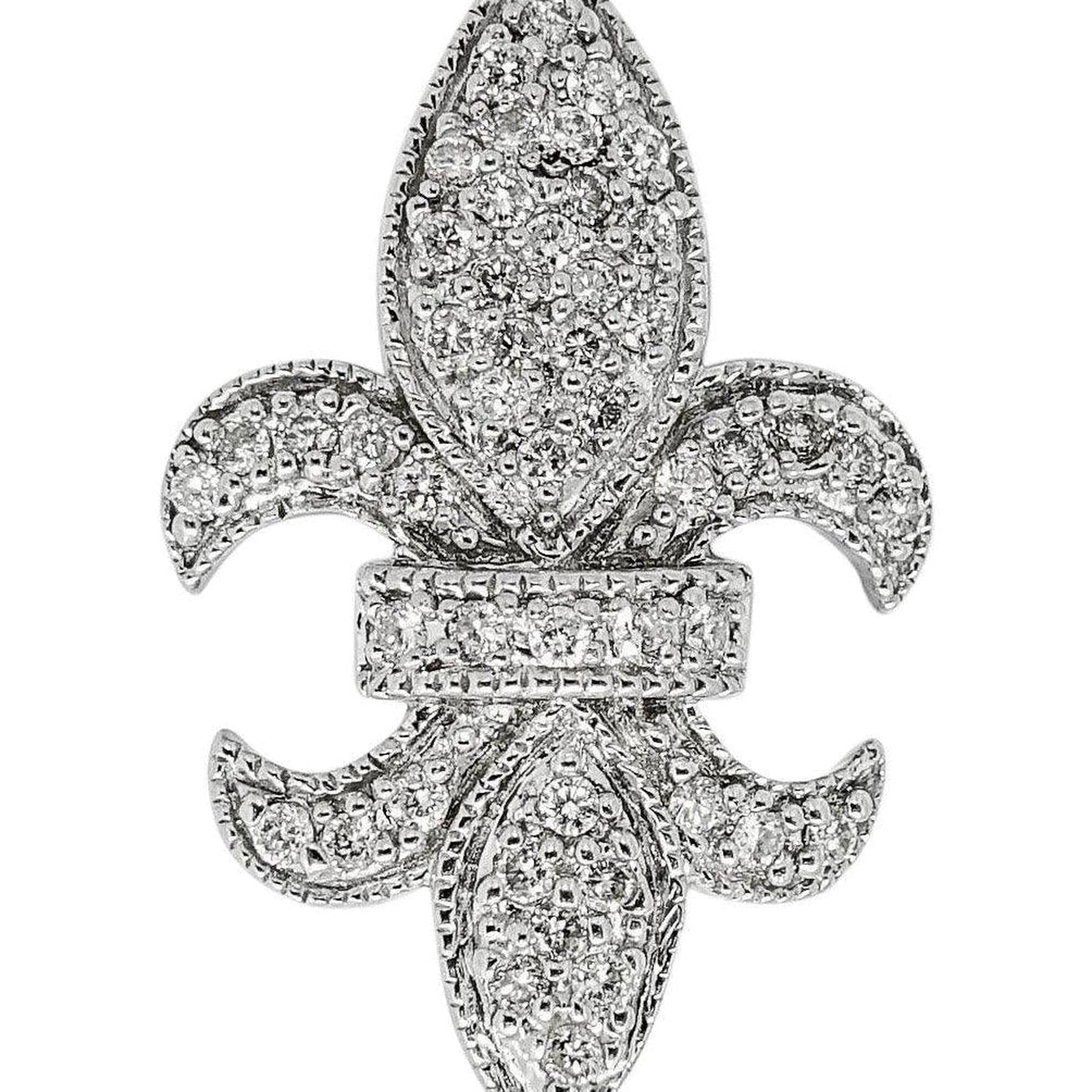Victorian Diamond Fleur de Lis Brooch