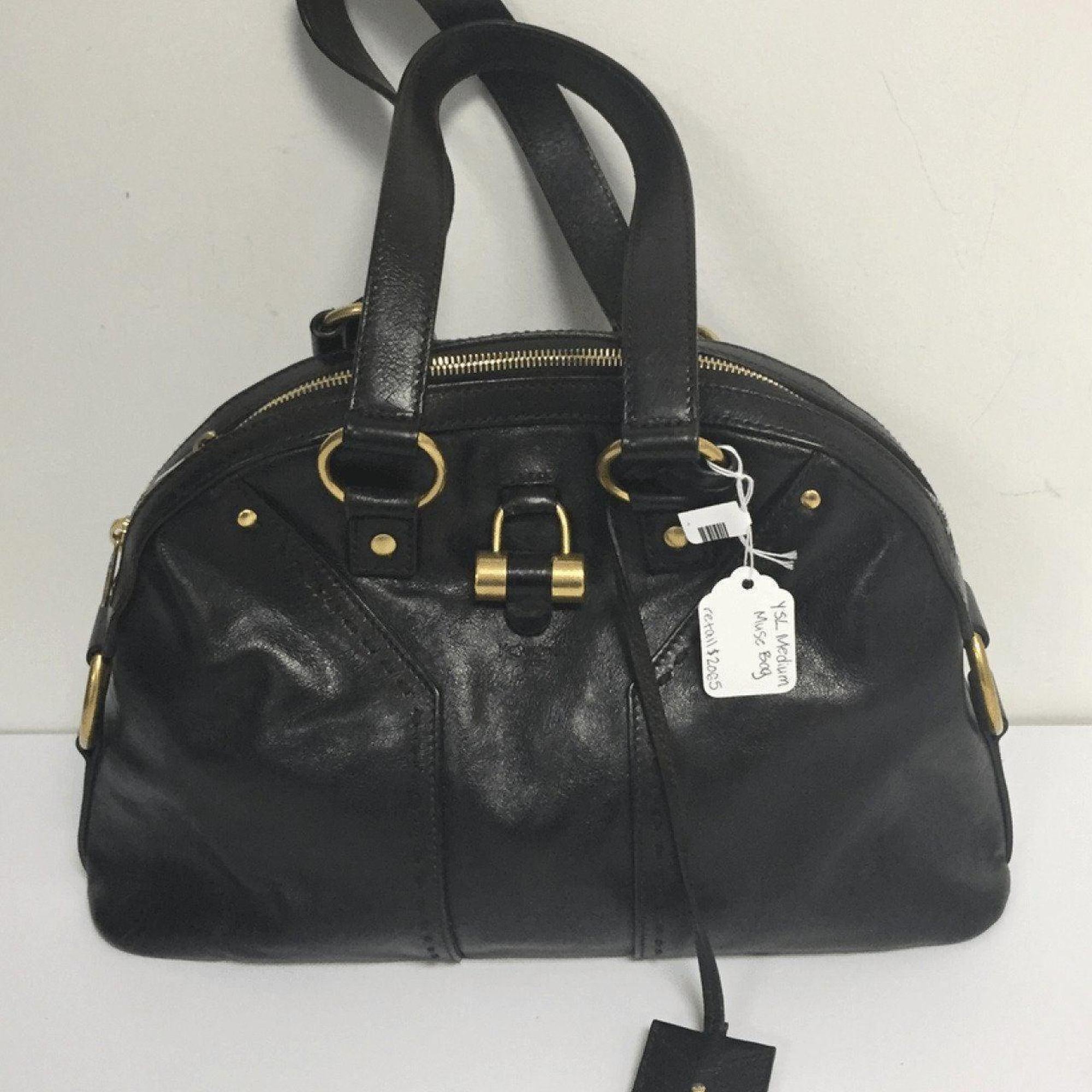 YSL Brown Medium Muse Bag