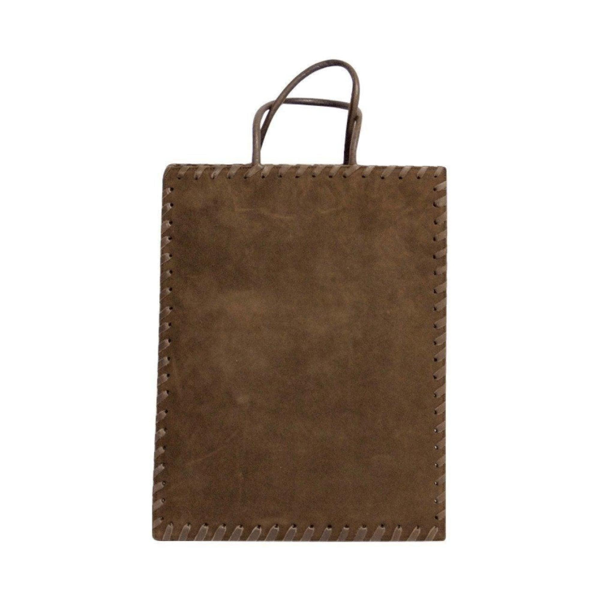 YSL Brown Vintage Suede Whipstitched Shopper