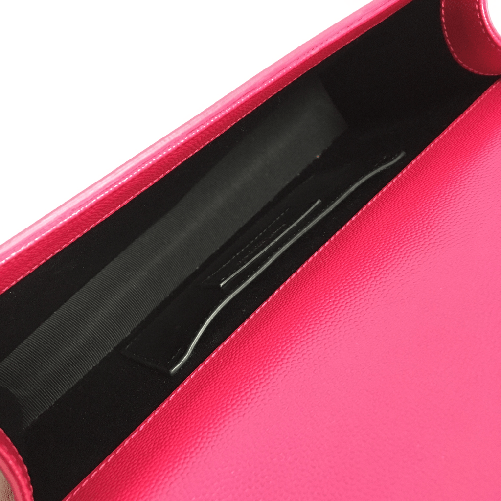 YSL Pink Classic Monogramme Leather Clutch