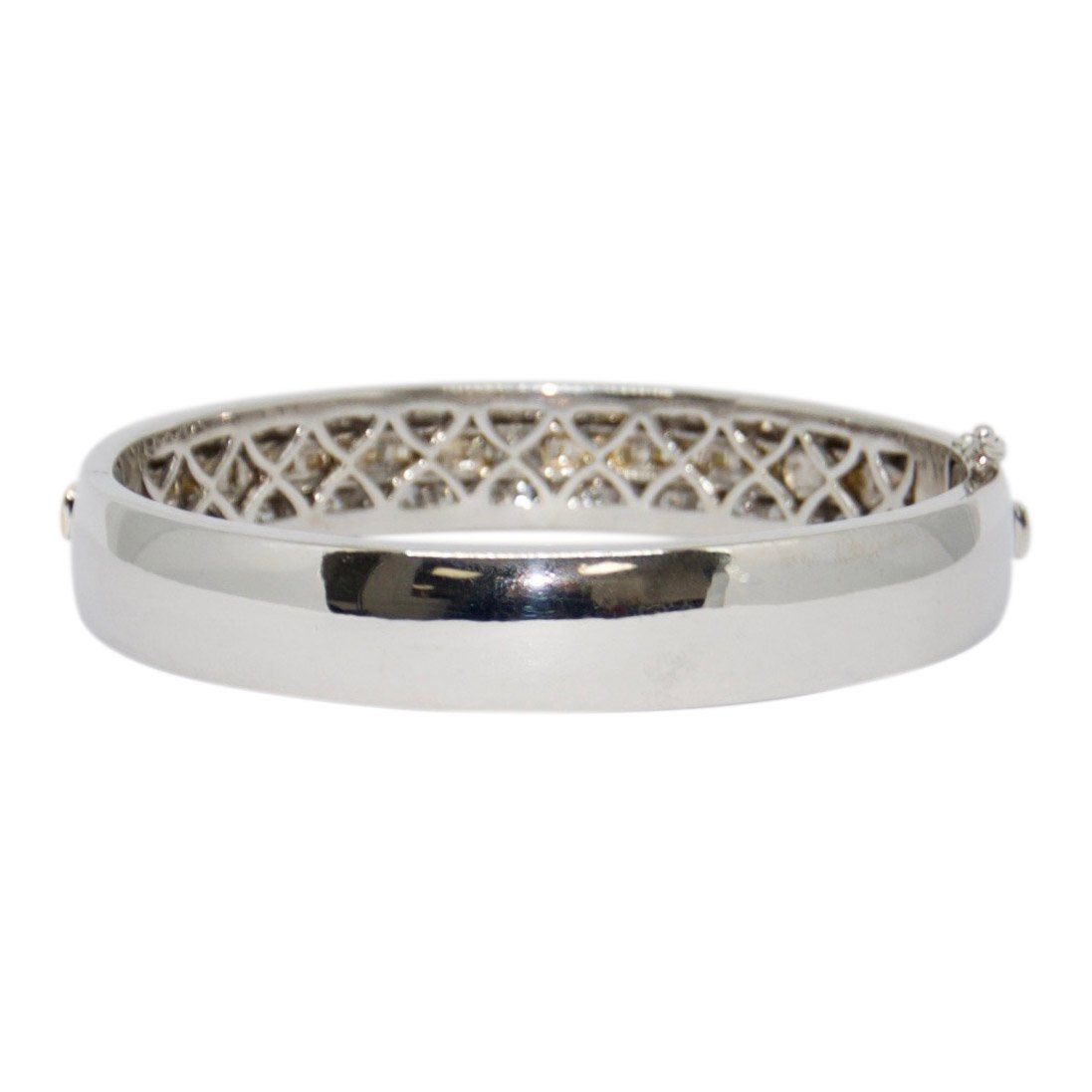 Yellow and White Diamond Bangle Bracelet