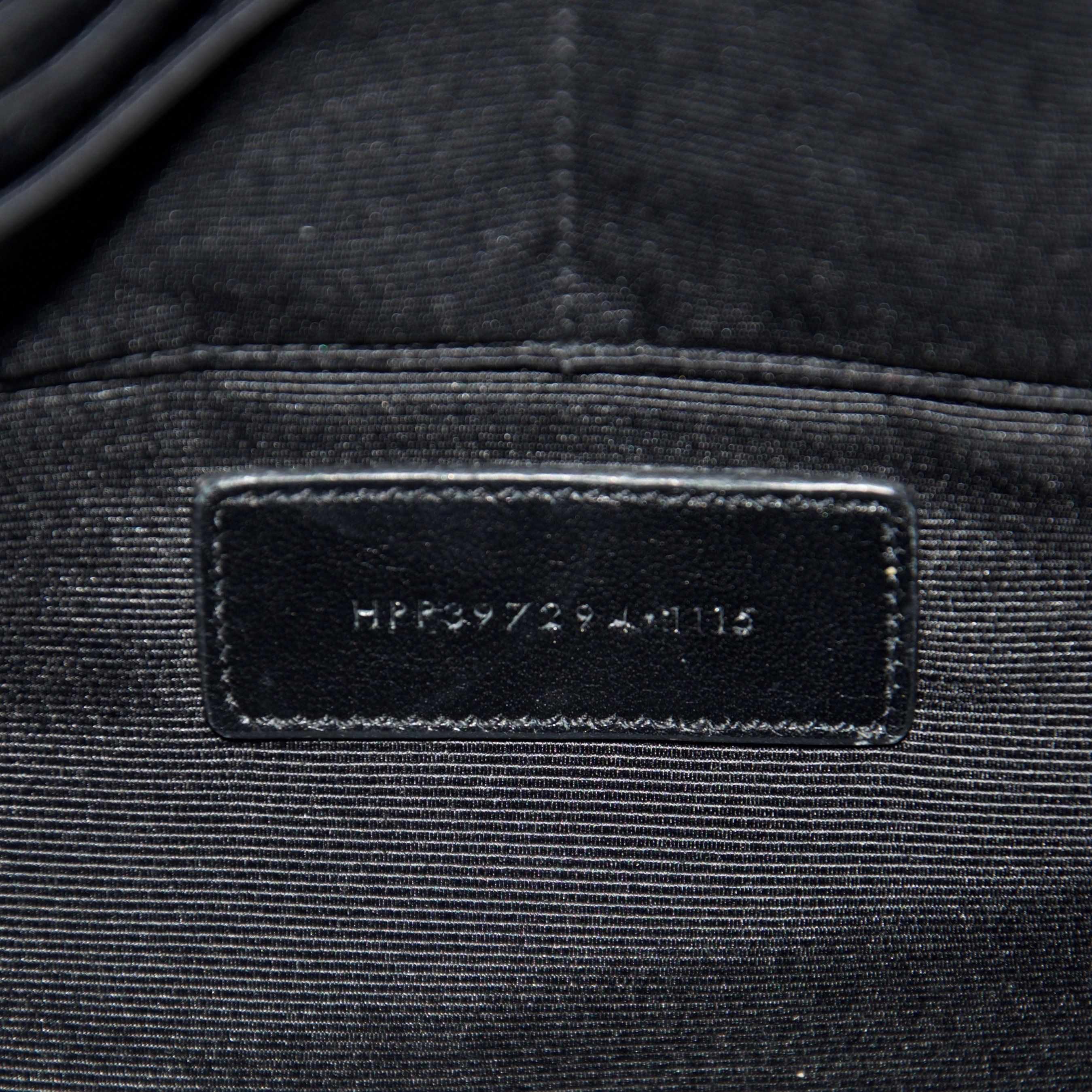 Yves Saint Laurent Crocodile Embossed Zip Pouch