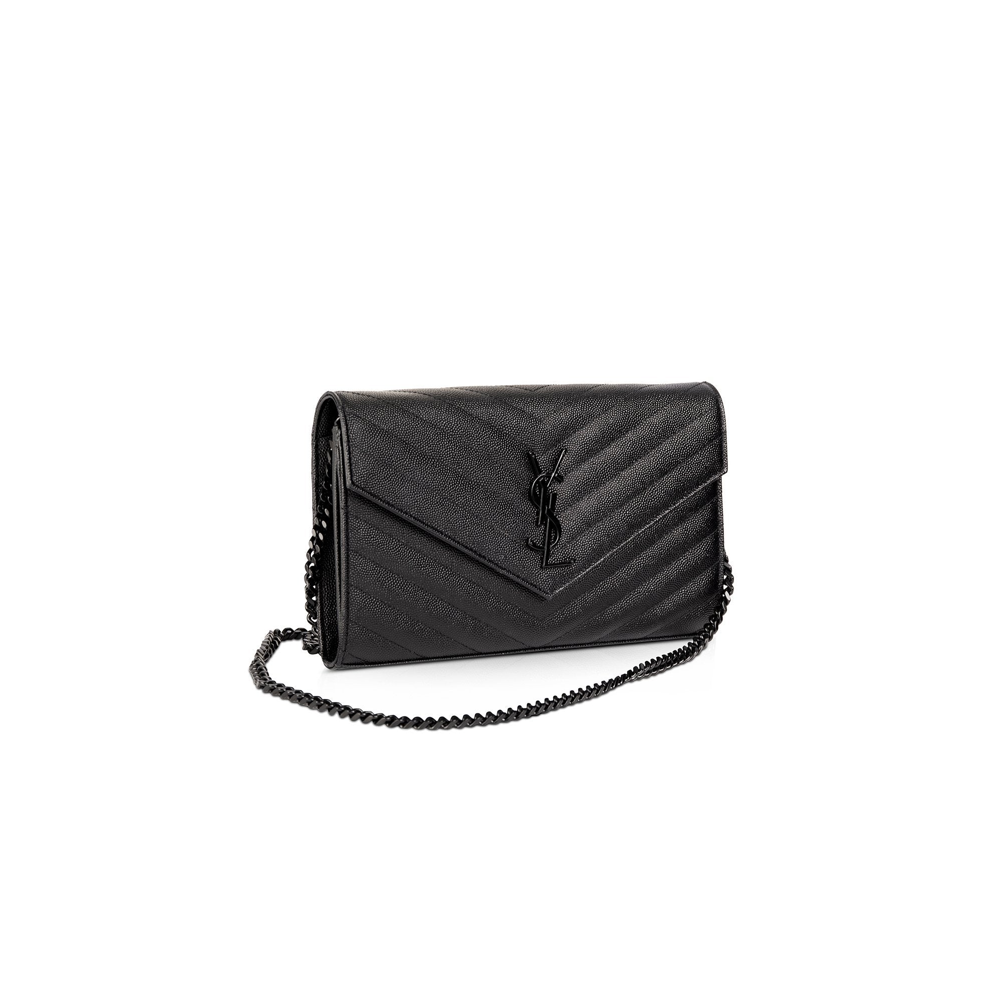 Yves Saint Laurent Envelope Chain Wallet w/ Box