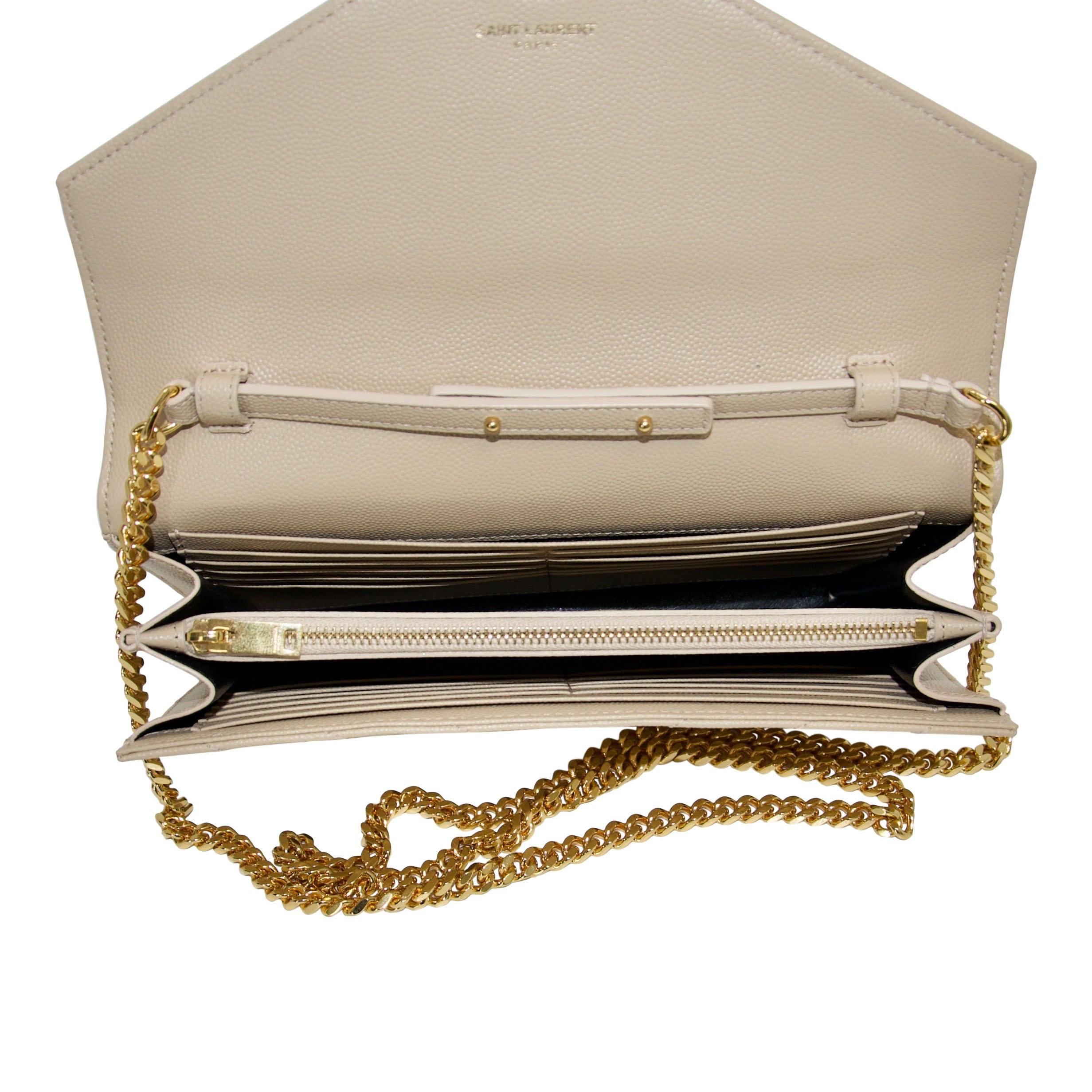 Yves Saint Laurent Monogram Matelasse Chain Wallet