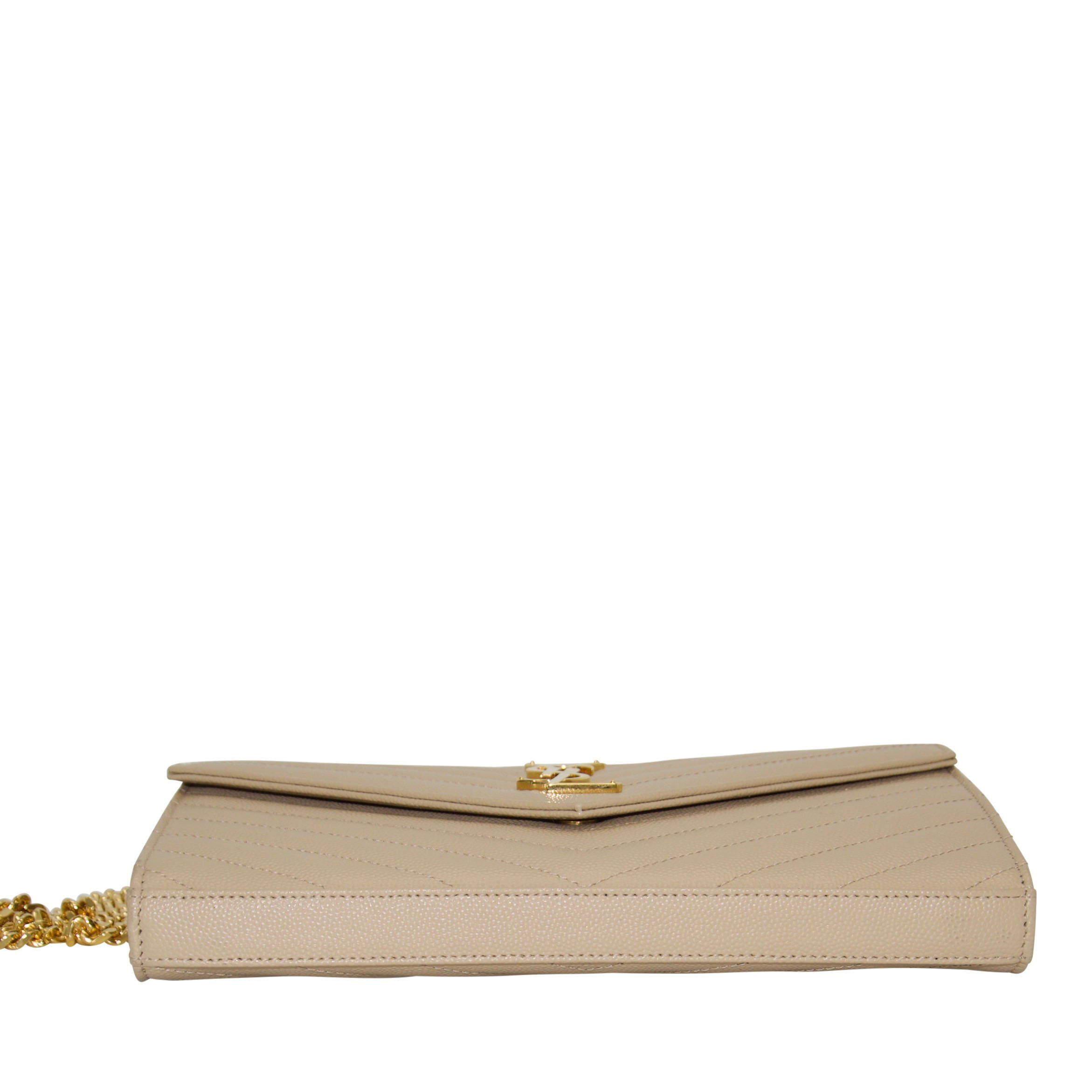 Yves Saint Laurent Monogram Matelasse Chain Wallet