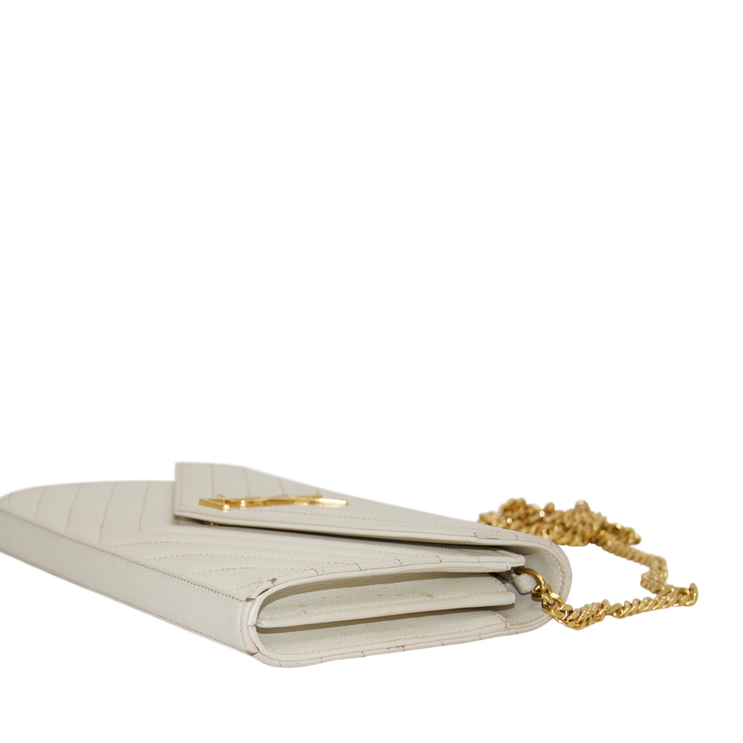 Yves Saint Laurent Monogram Matelasse Chain Wallet