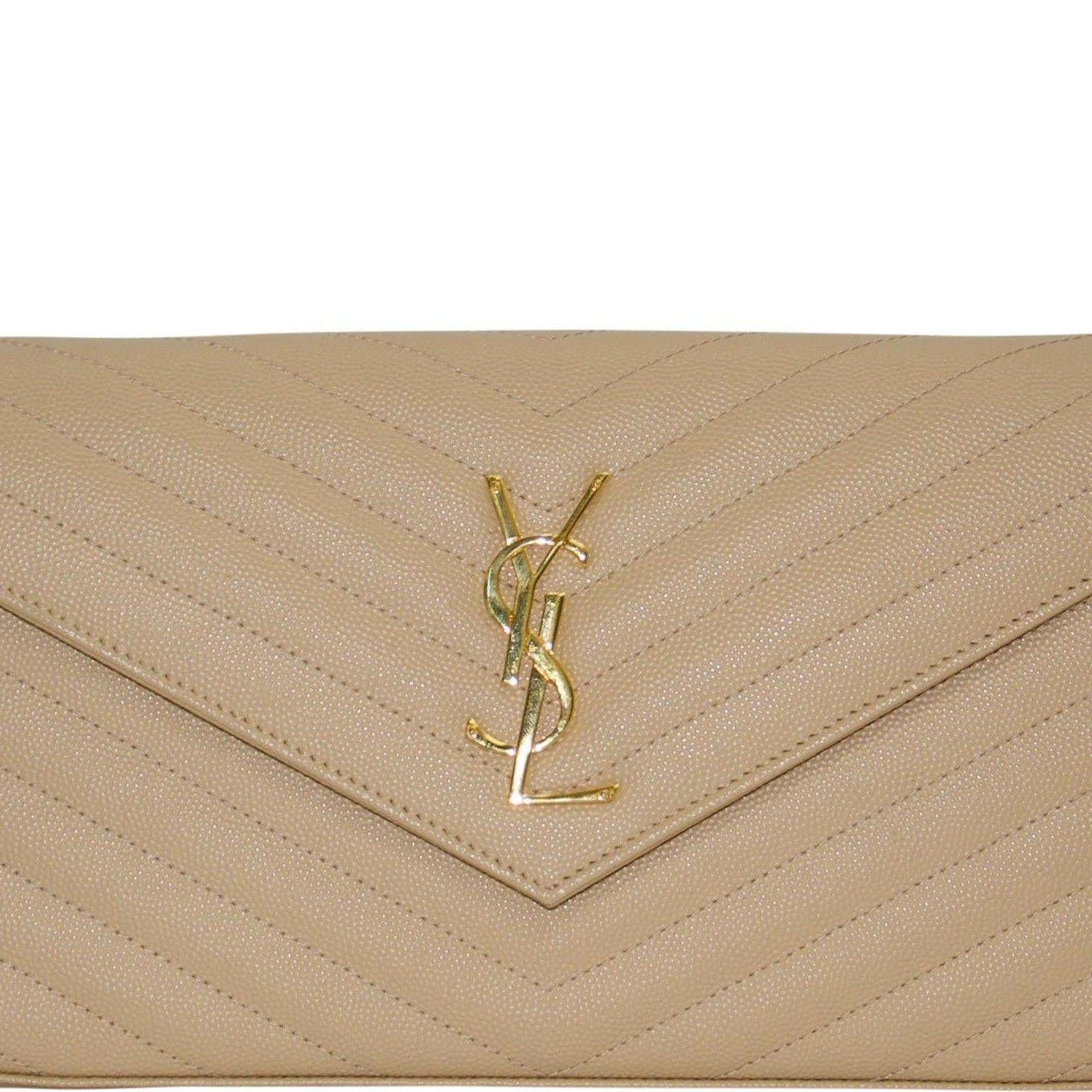 Yves Saint Laurent Monogram Matelasse Chain Wallet