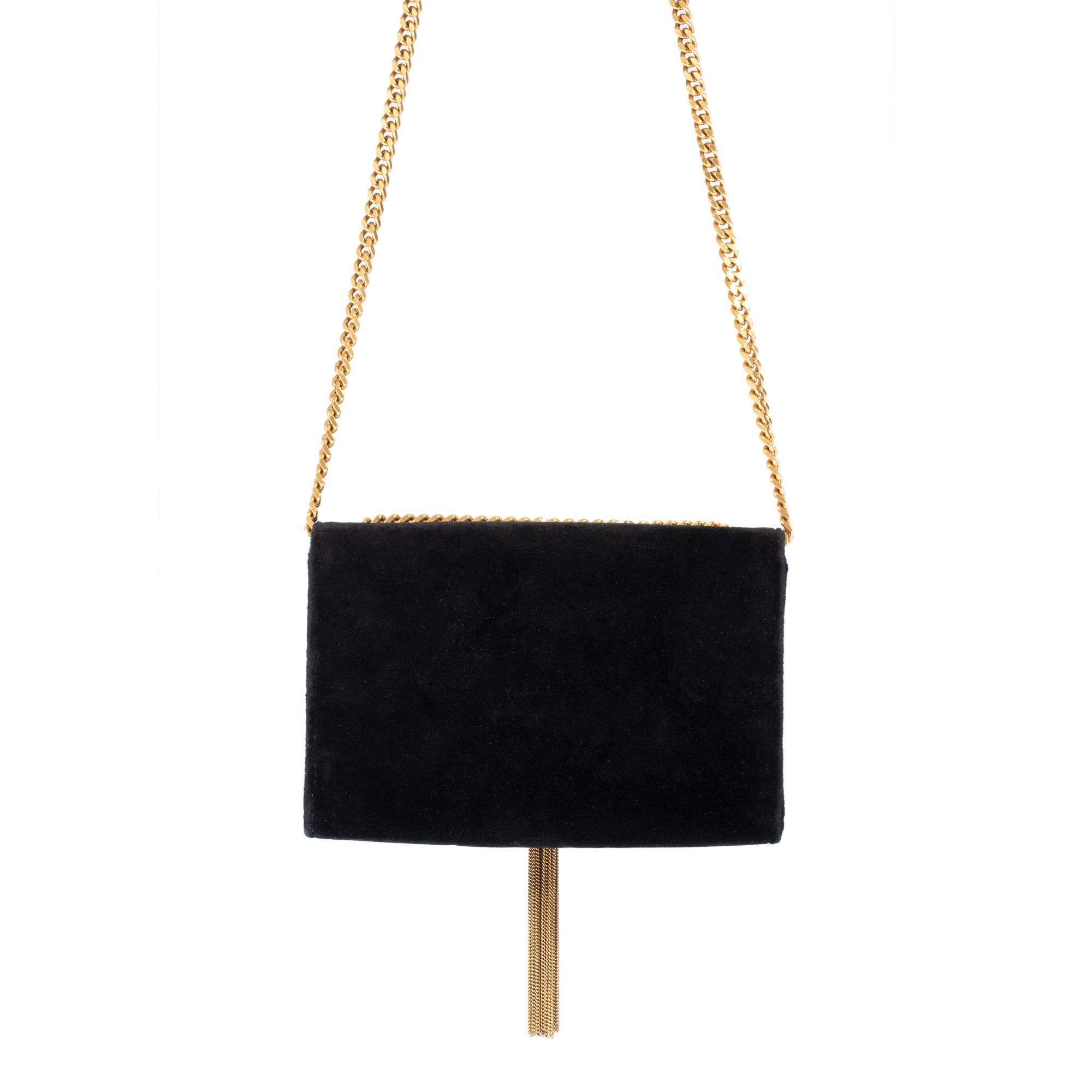 Yves Saint Laurent Velvet Kate Tassel Bag
