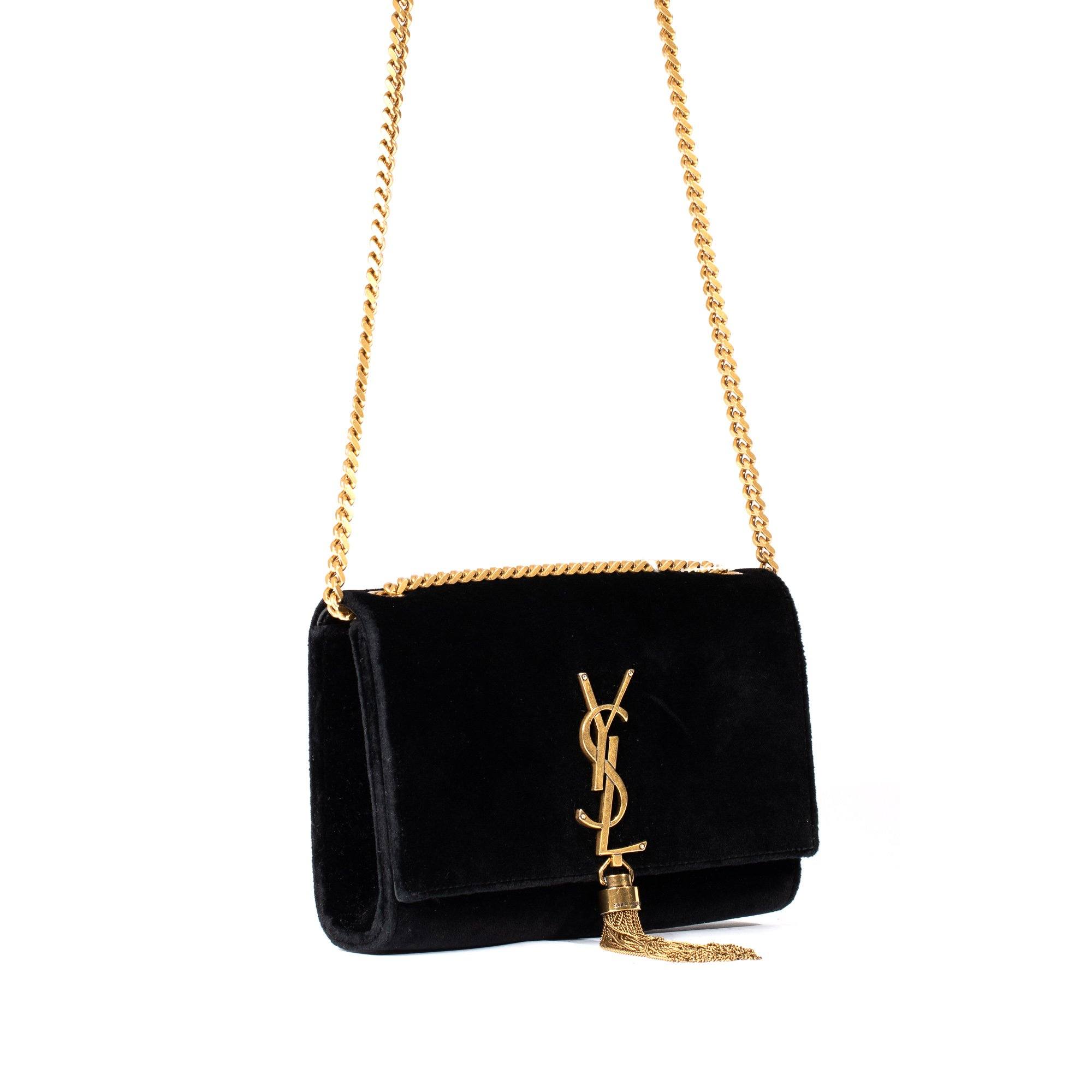 Yves Saint Laurent Velvet Kate Tassel Bag