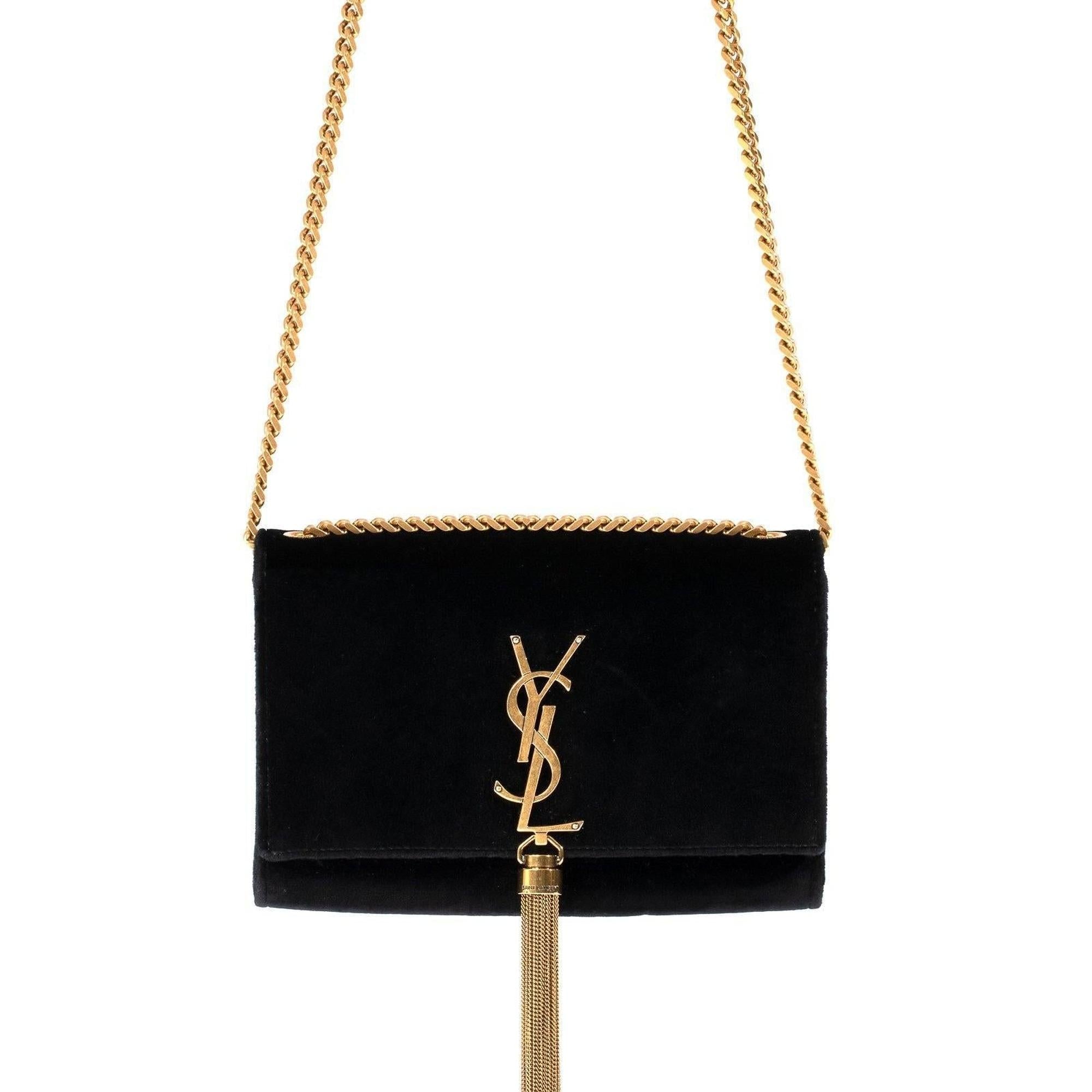 Yves Saint Laurent Velvet Kate Tassel Bag
