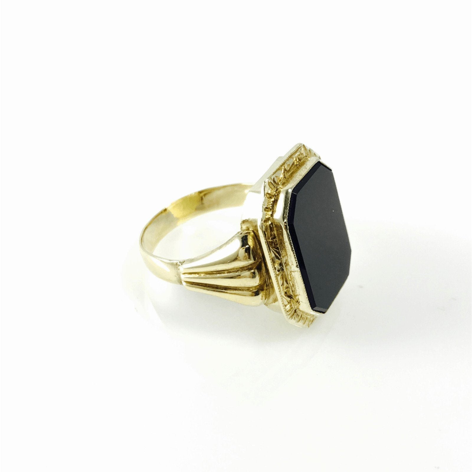 Antique Black Onyx Ring