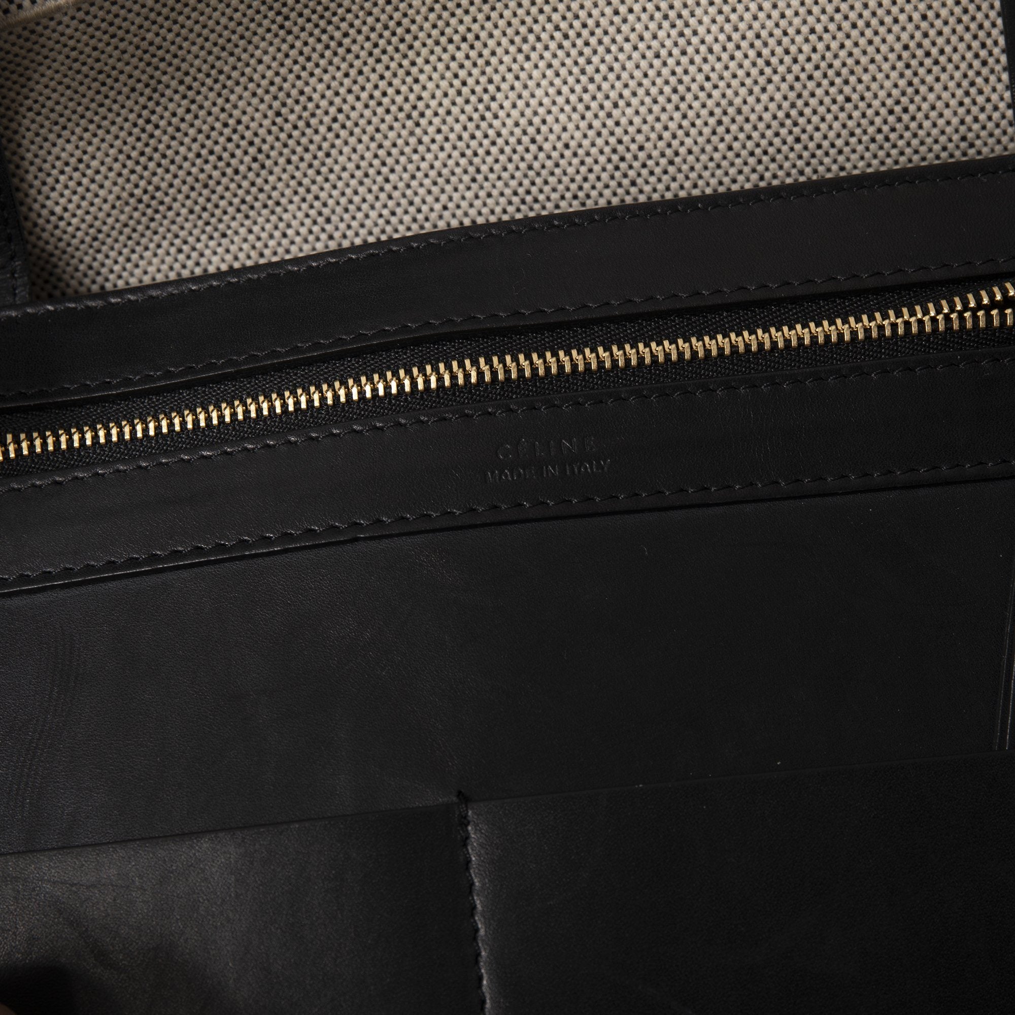 Celine Canvas Phantom Cabas Tote w/Belt