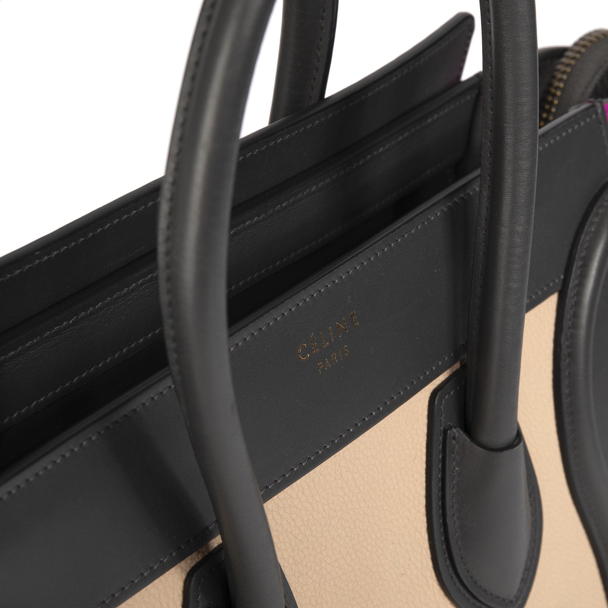 Celine Tricolor Micro Luggage Tote