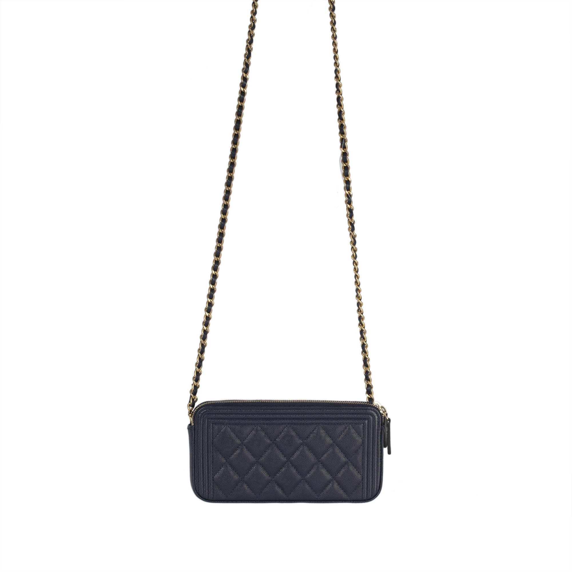 Chanel 2018 Double Zip Boy Wallet on Chain