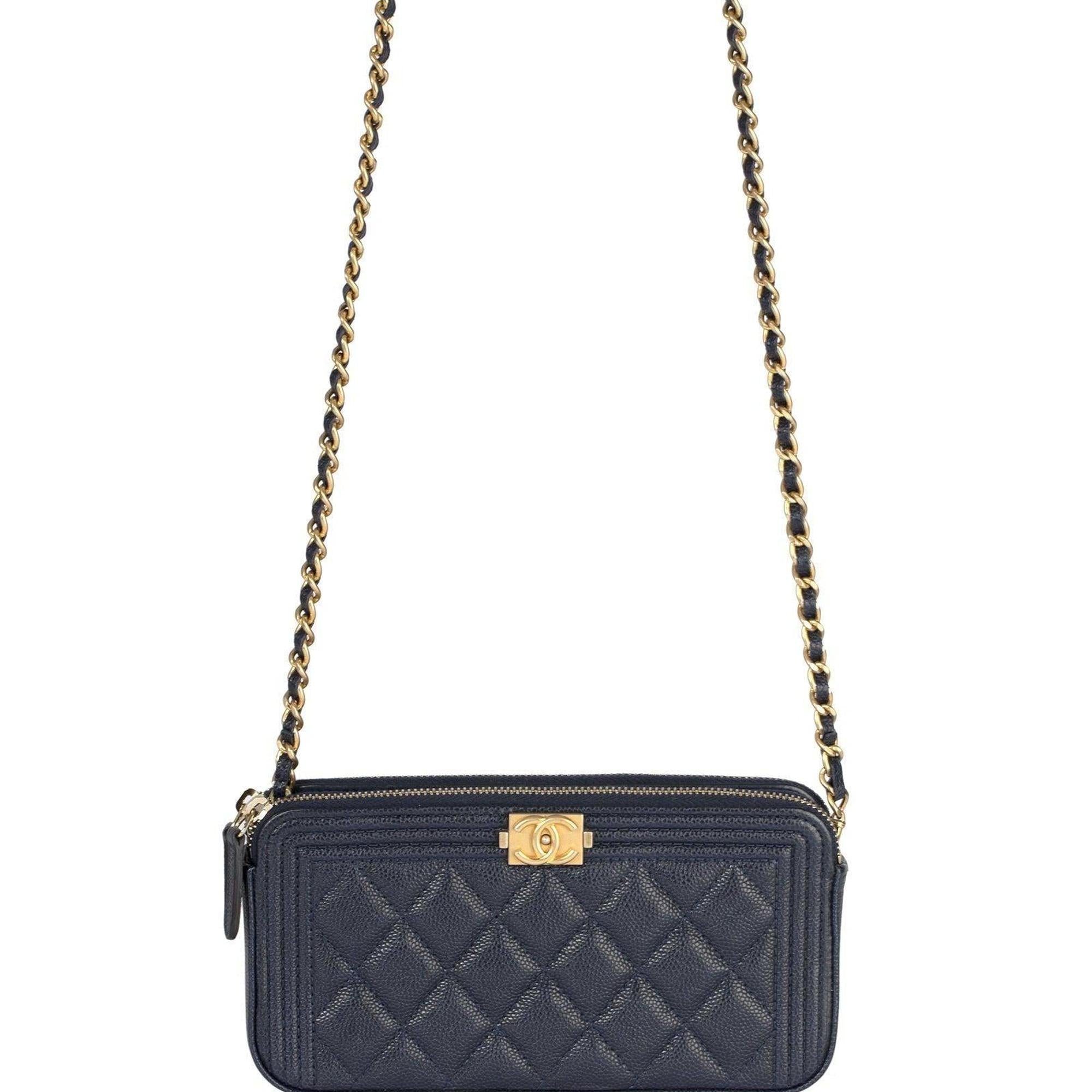 Chanel 2018 Double Zip Boy Wallet on Chain