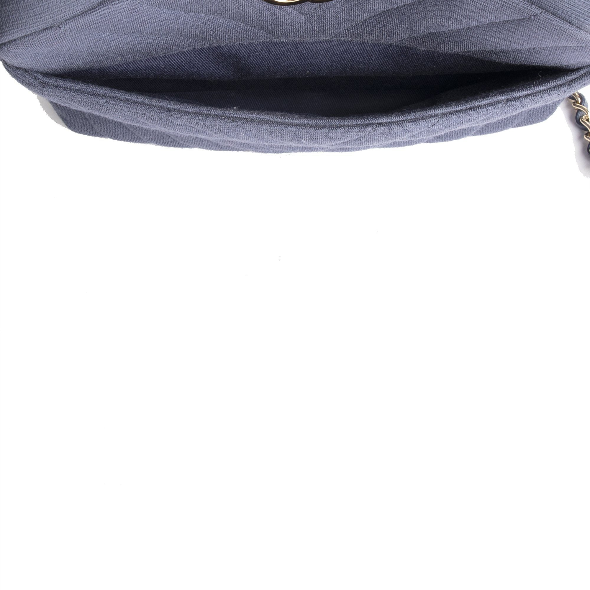 Chanel 2019 Small Chevron Jersey Bowling Bag