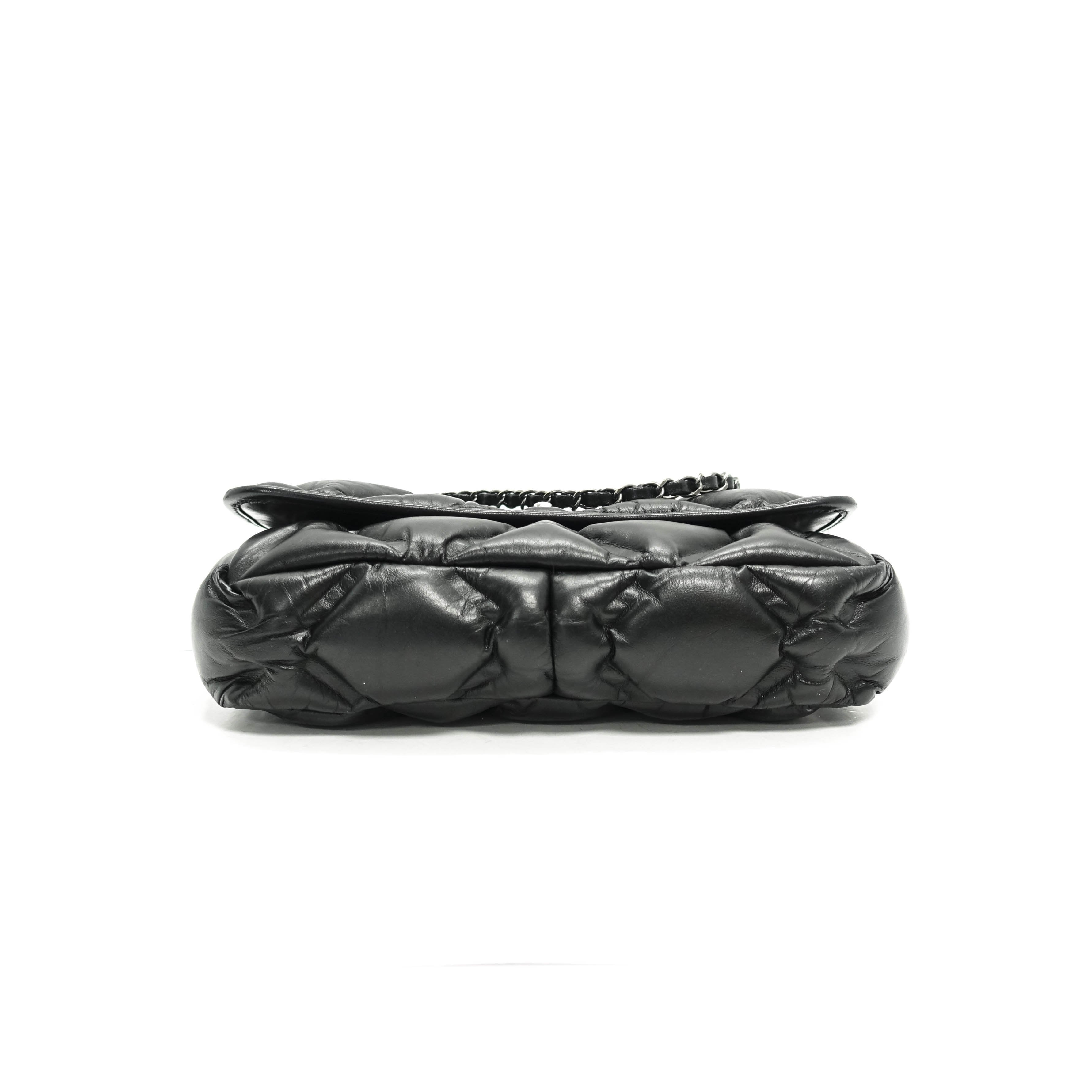 Chanel Black Bubble Chesterfield Flap Bag