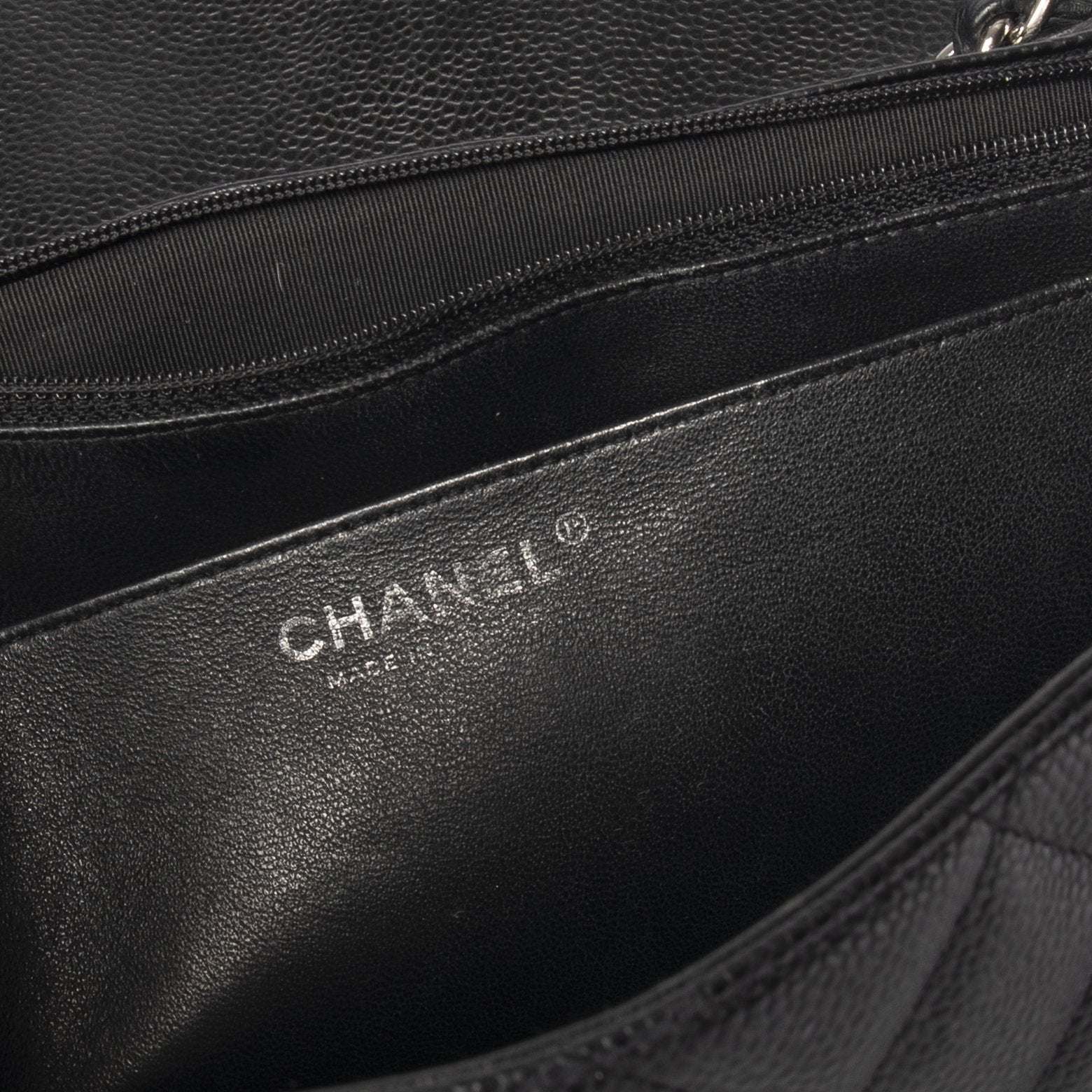 Chanel Black Caviar Classic Jumbo Single Flap Bag