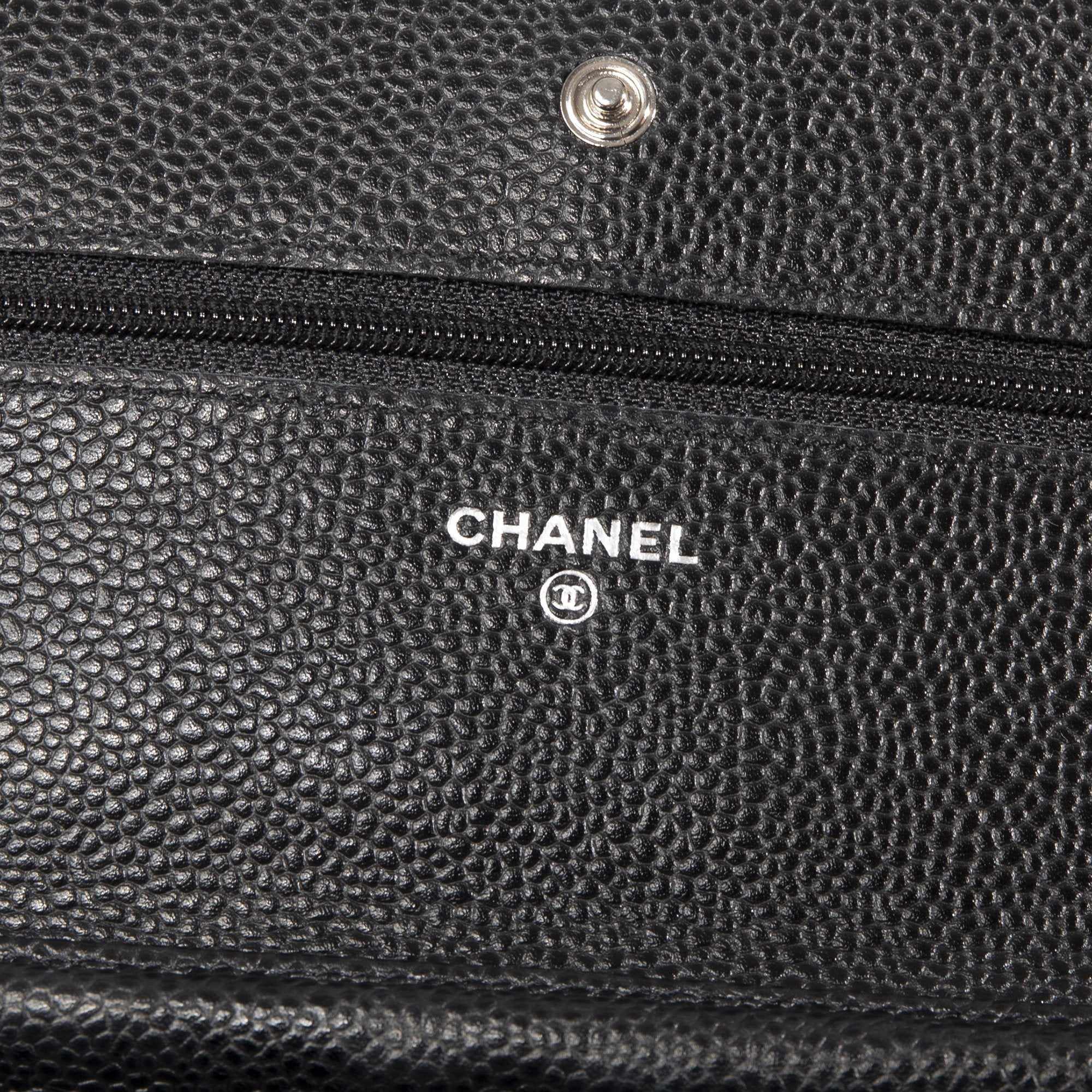 Chanel Black Caviar Classic Wallet on Chain