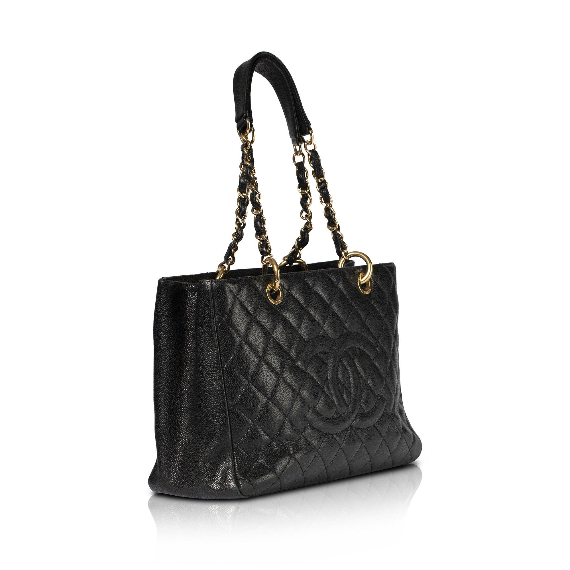 Chanel Black Caviar Leather Grand Shopping Tote (GST)