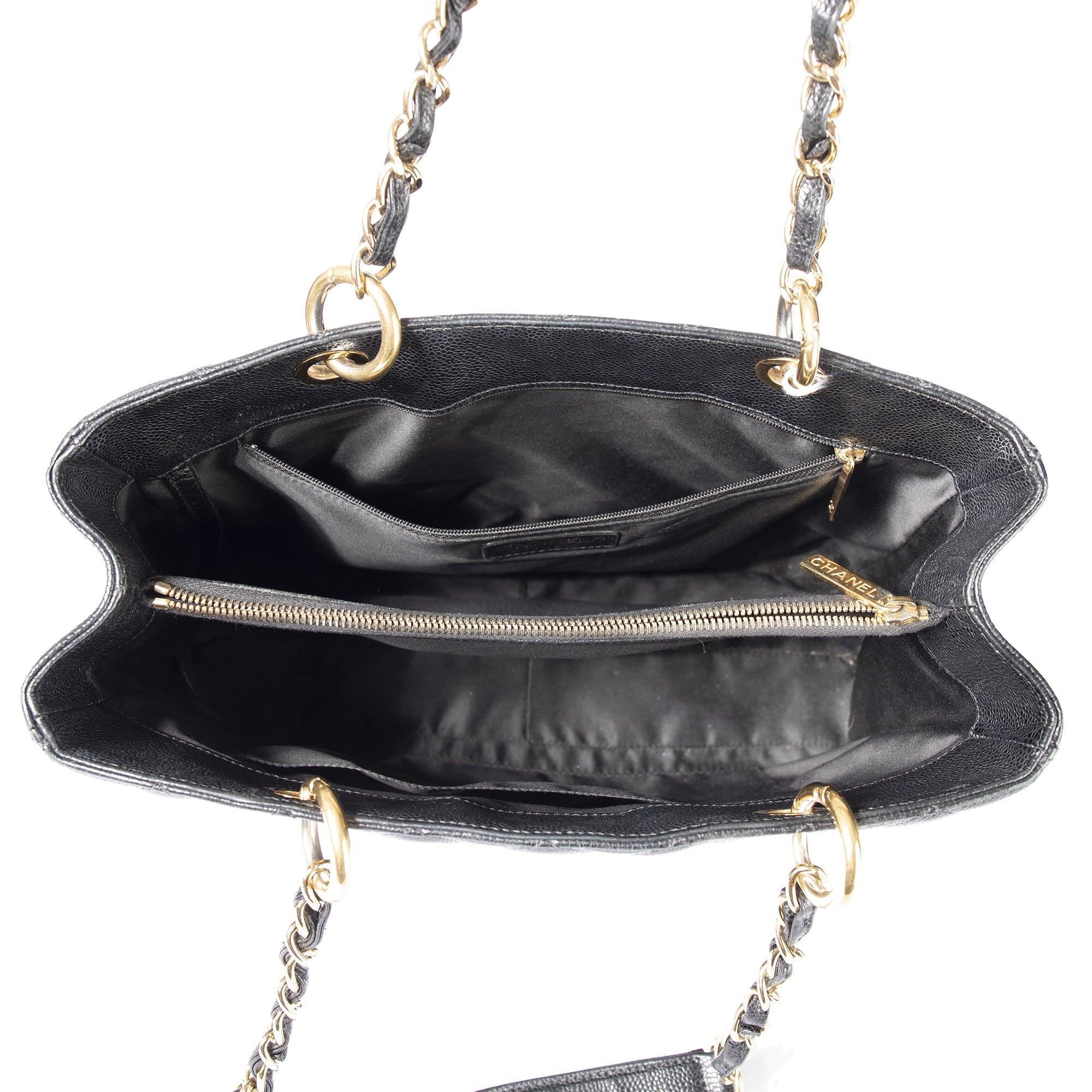 Chanel Black Caviar Leather Grand Shopping Tote (GST)
