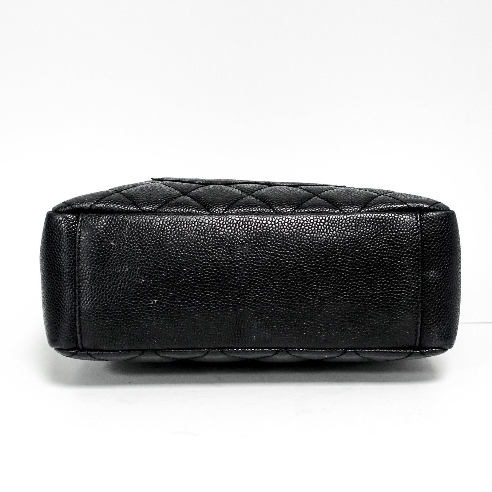 Chanel Black Caviar Leather Petite Shopping Tote