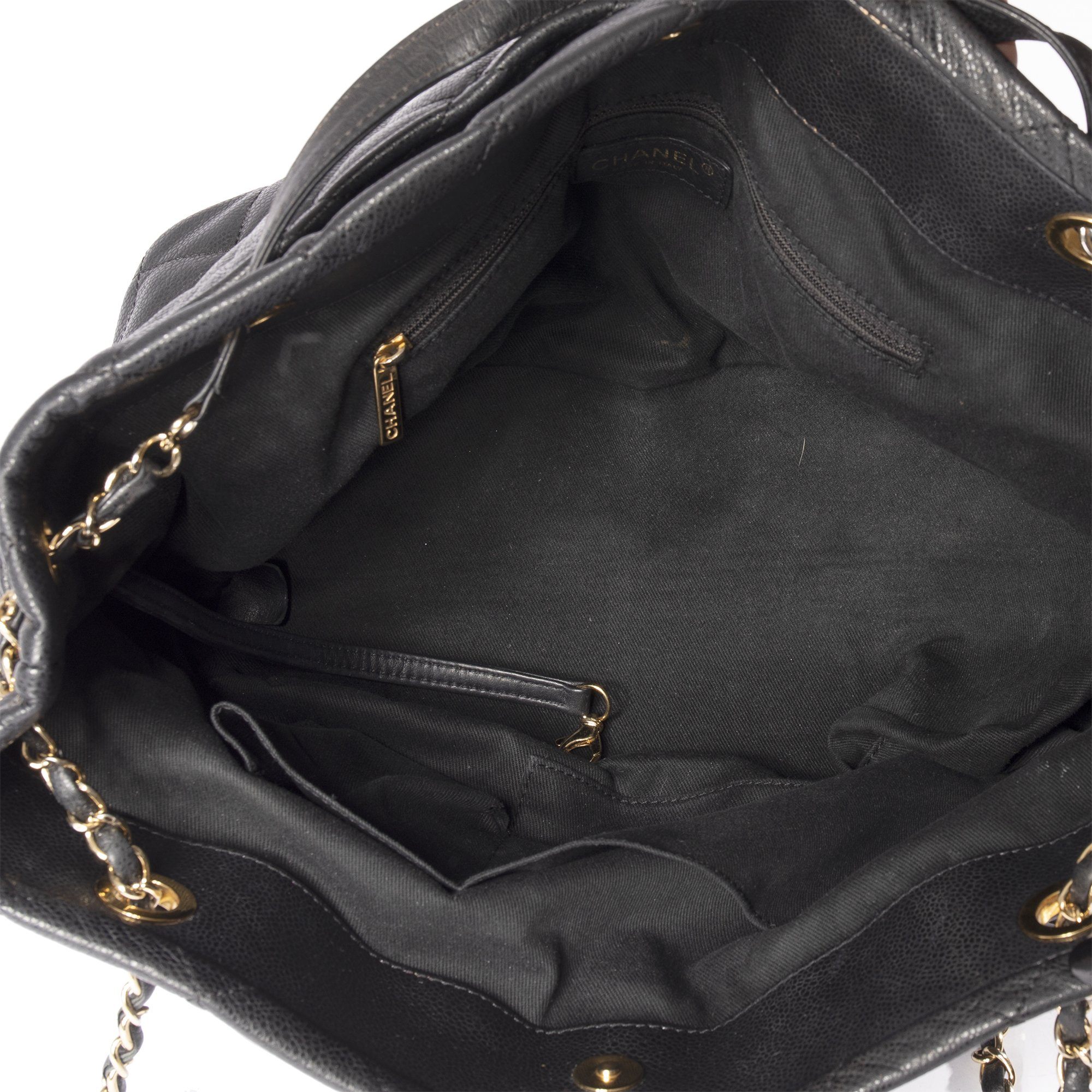 Chanel Black Caviar Timeless Shopper Tote
