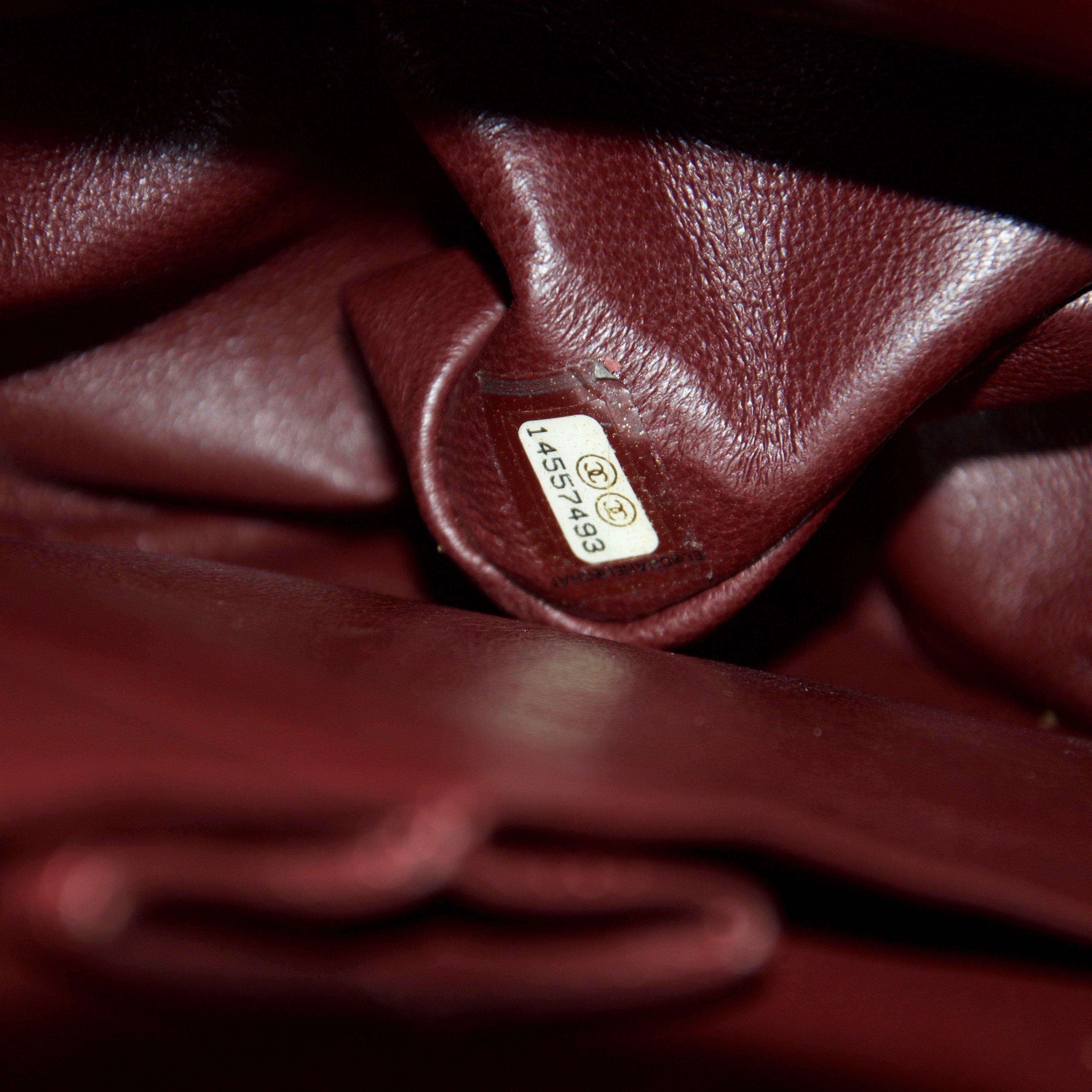 Chanel Black Lambskin Classic Jumbo Double Flap Bag