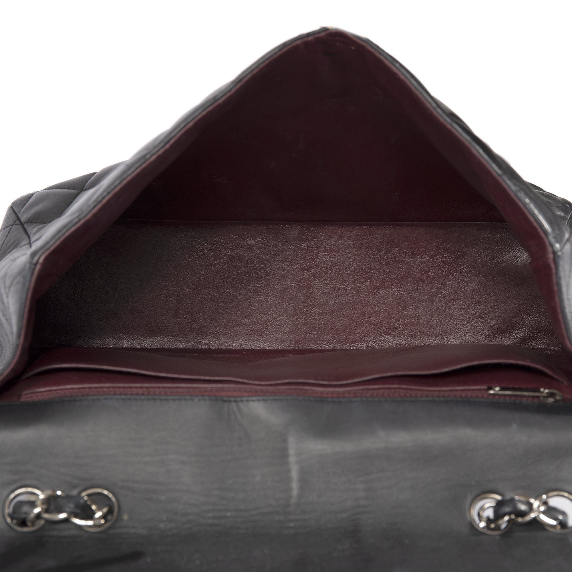 Chanel Black Lambskin Classic Jumbo Single Flap Bag