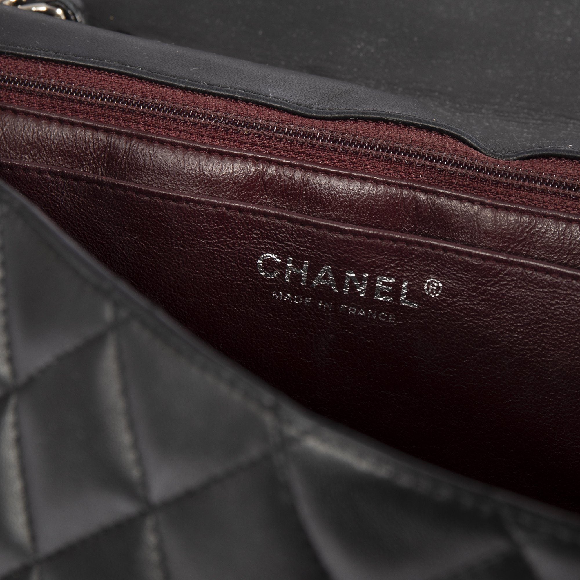 Chanel Black Lambskin Classic Jumbo Single Flap Bag