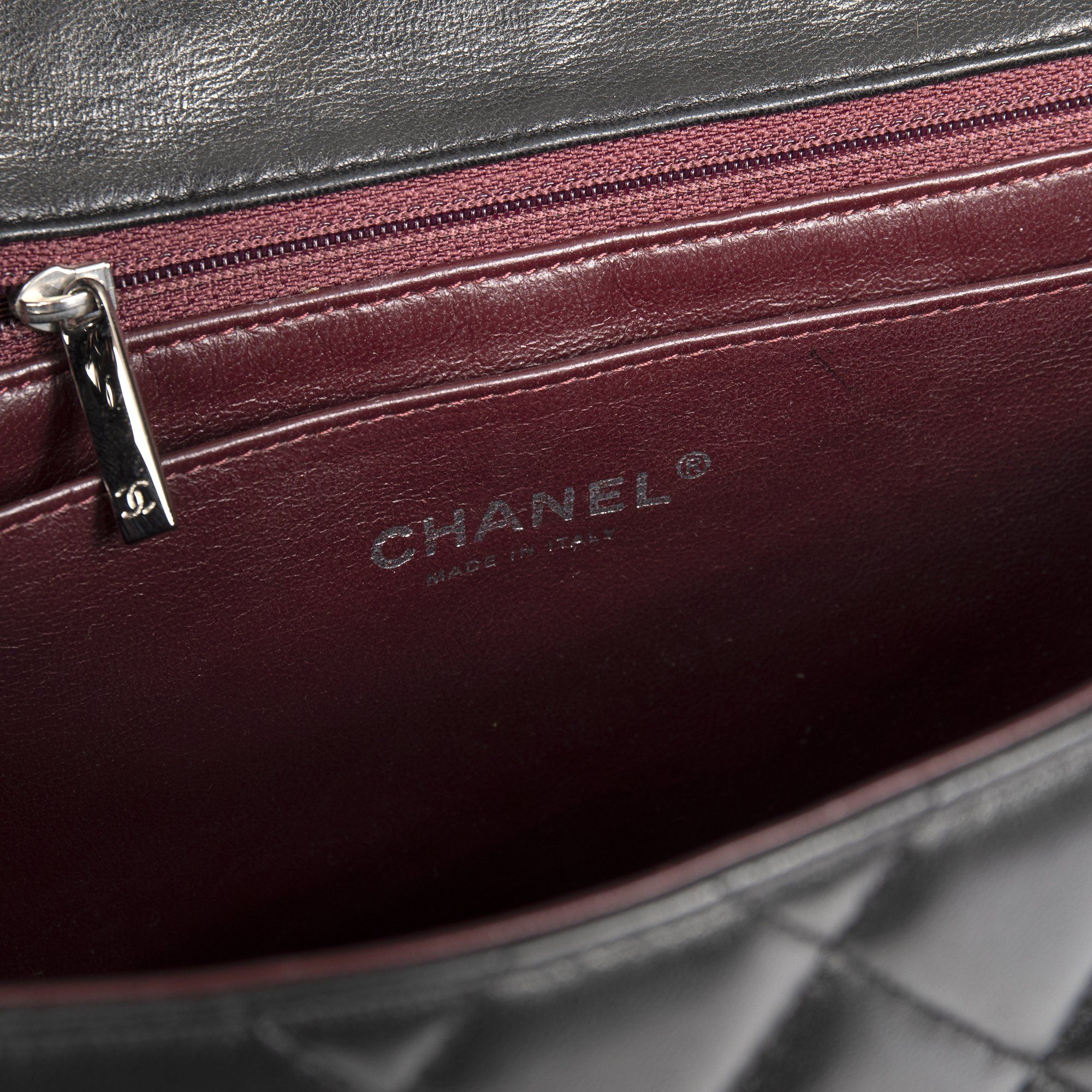 Chanel Black Lambskin Classic Jumbo Single Flap Bag w/ Box