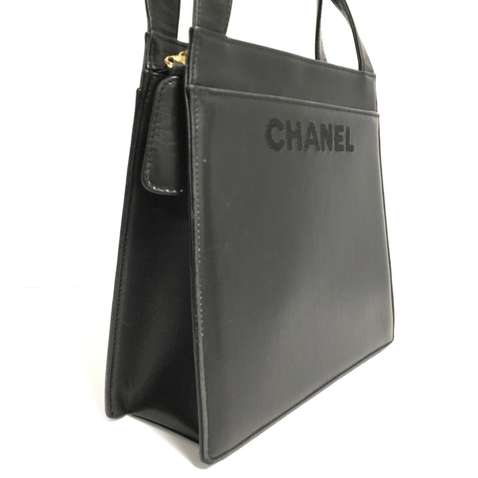 Chanel Black Medium Lambskin Shopper