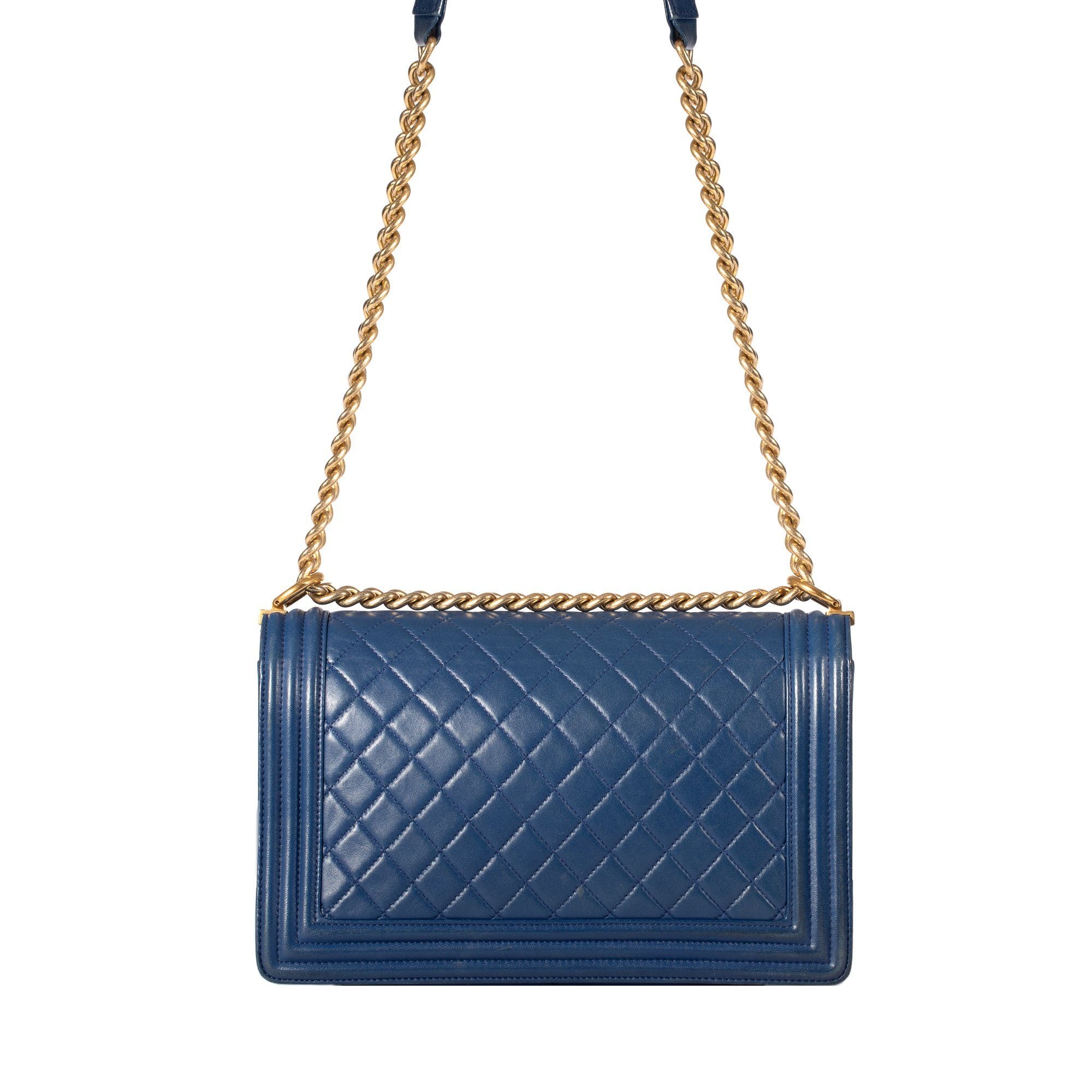 Chanel Blue Large Boy Bag